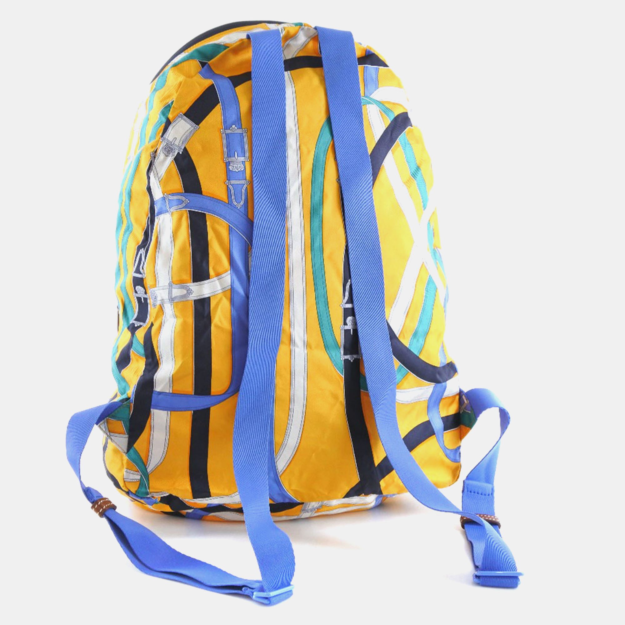 Hermes Yellow Canvas Silk Canvas Backpack