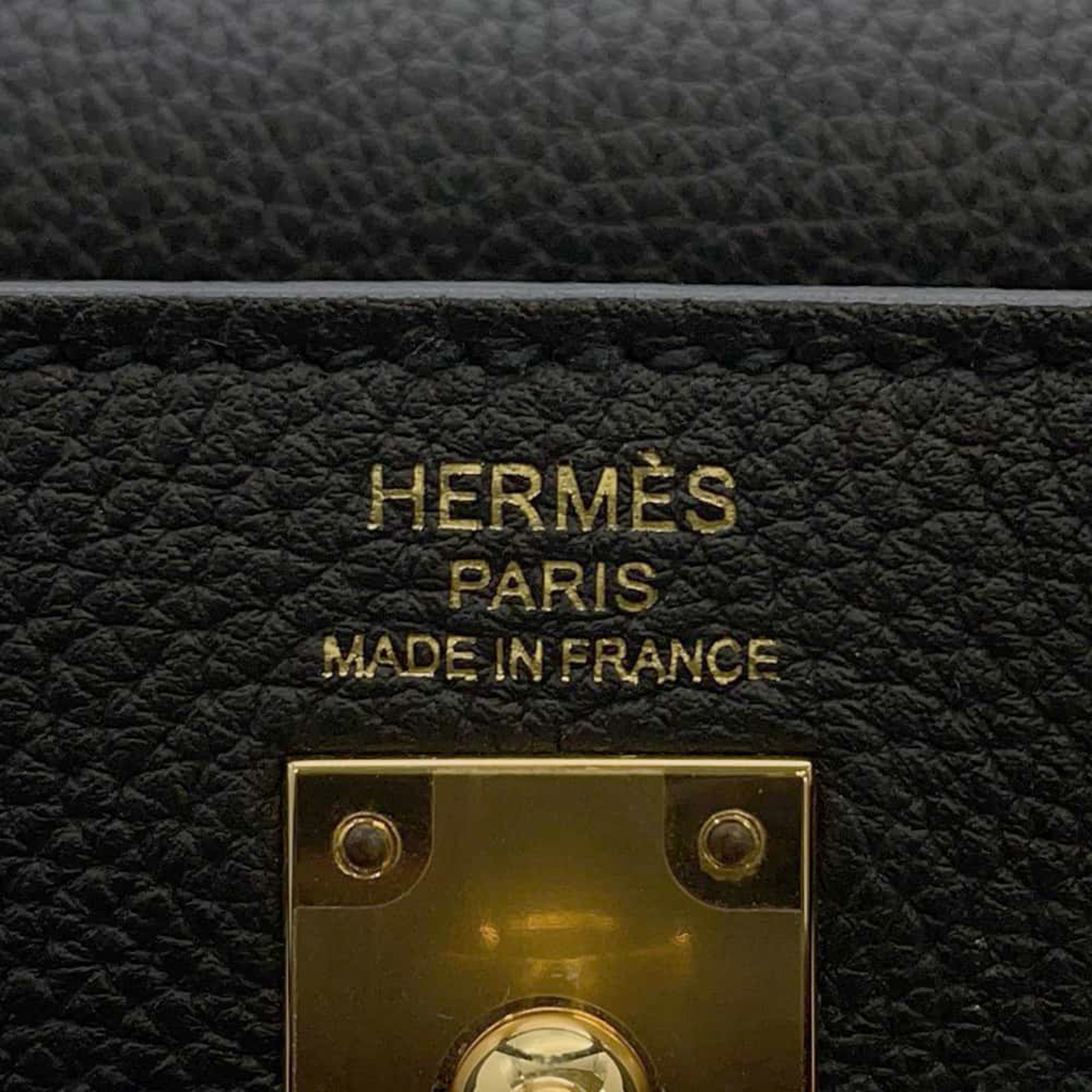 Hermes Black Togo Leather Kelly Retourne Bag Size 25