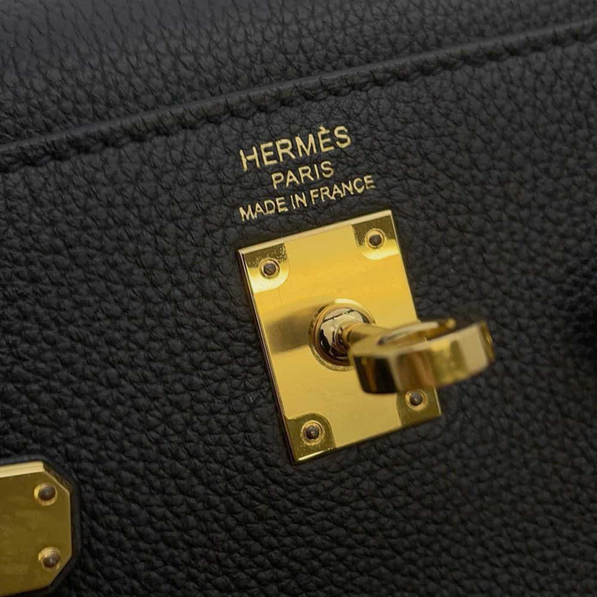 Hermes Black Togo Leather Kelly Retourne Bag Size 25