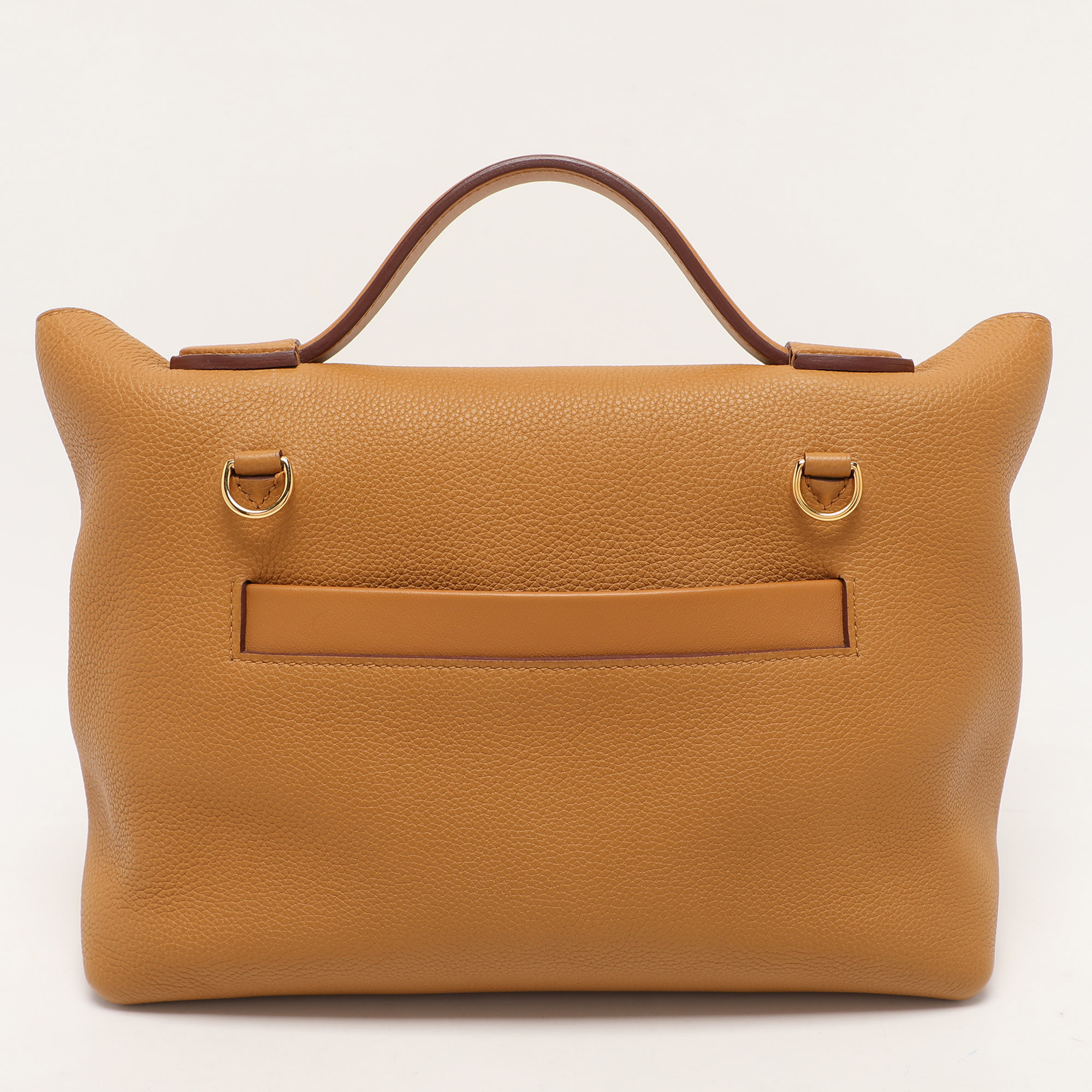 Hermes Jaune Ambre Togo And Swift Leather Gold Tone Finish 24/24 29 Bag