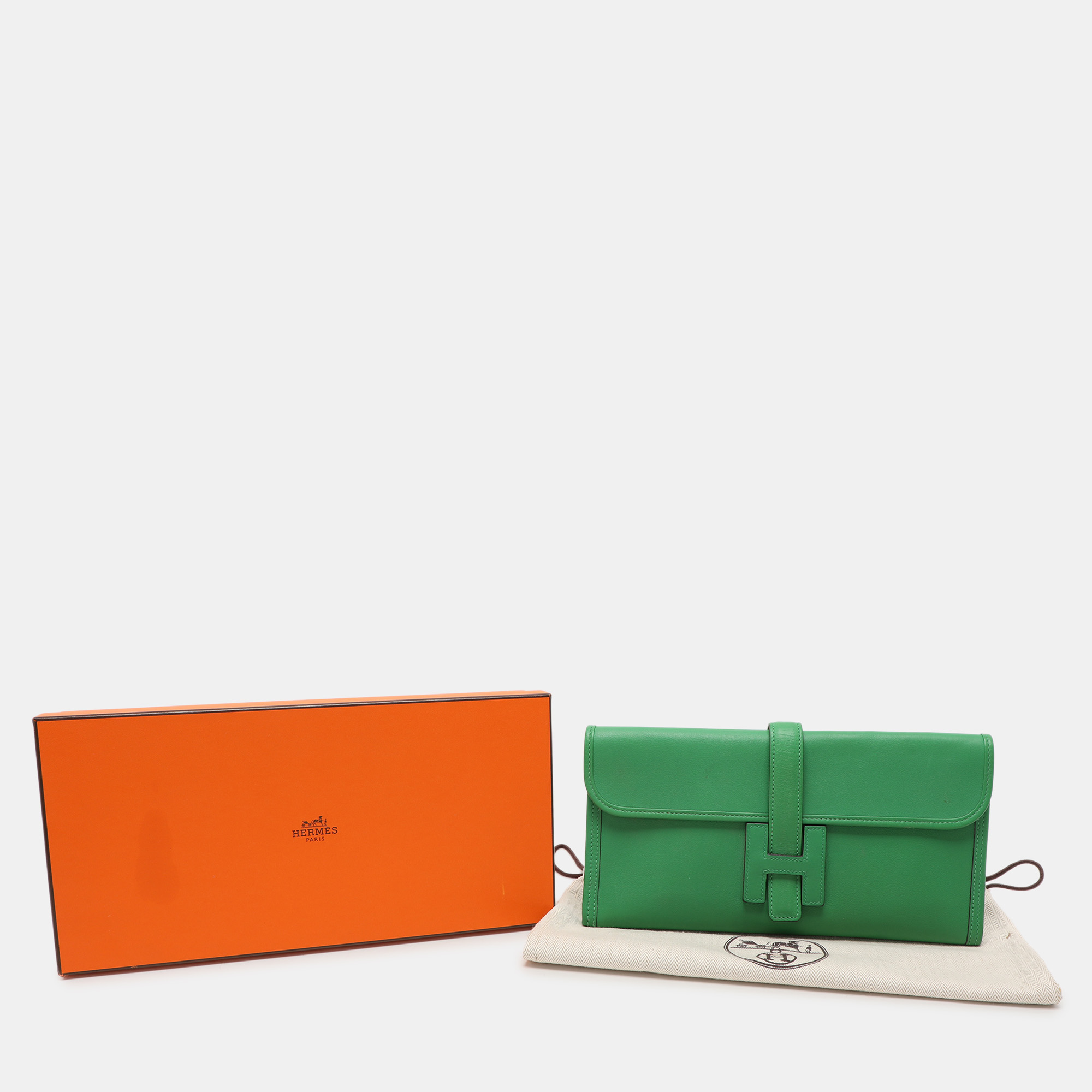 Hermès Bambou Swift Leather Jige Elan 29 Clutch