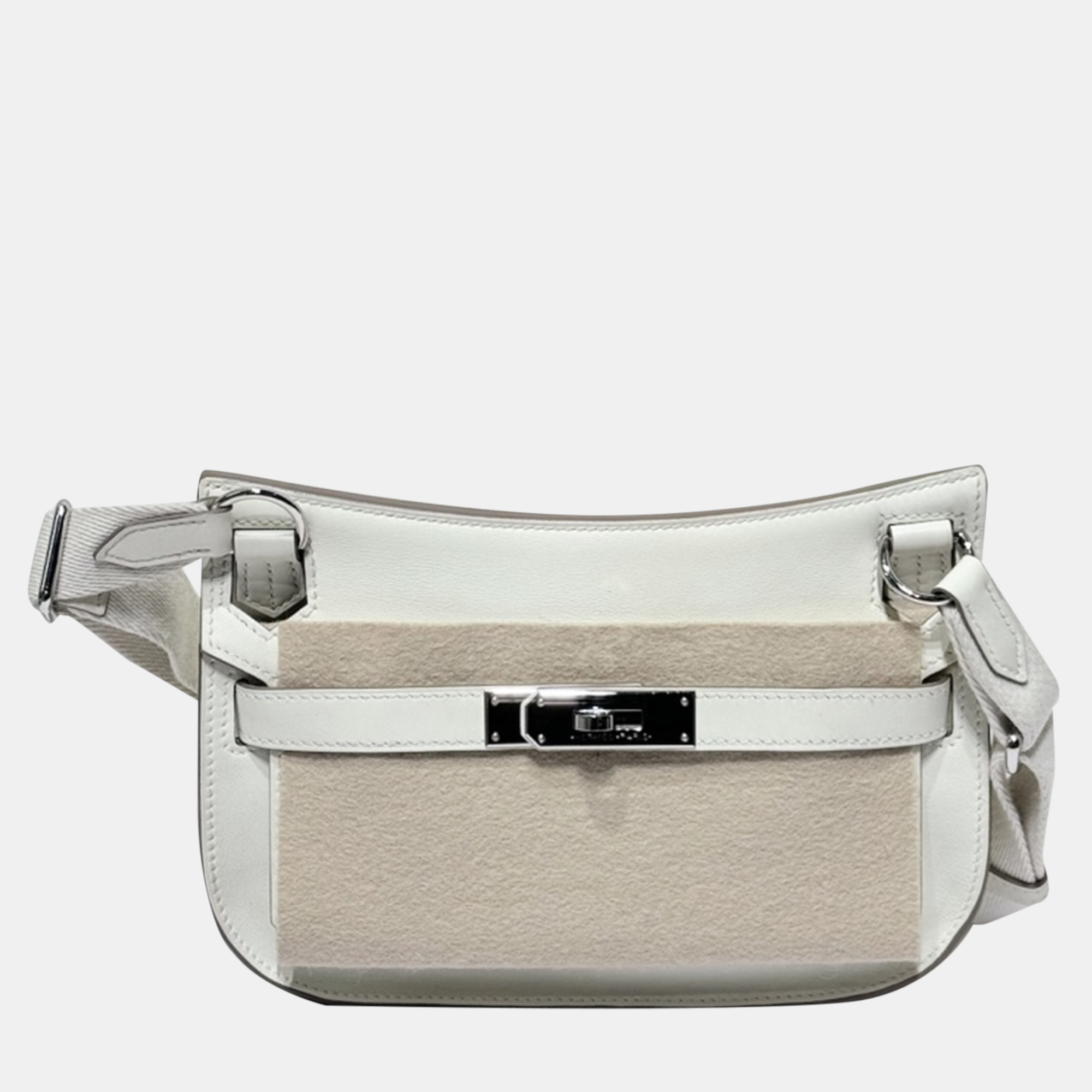 Hermes Mushroom White Swift Leather Mini Jypsiere Shoulder Bag
Hermes Mushroom White Swift Leather Mini Jypsiere Shoulder Bag