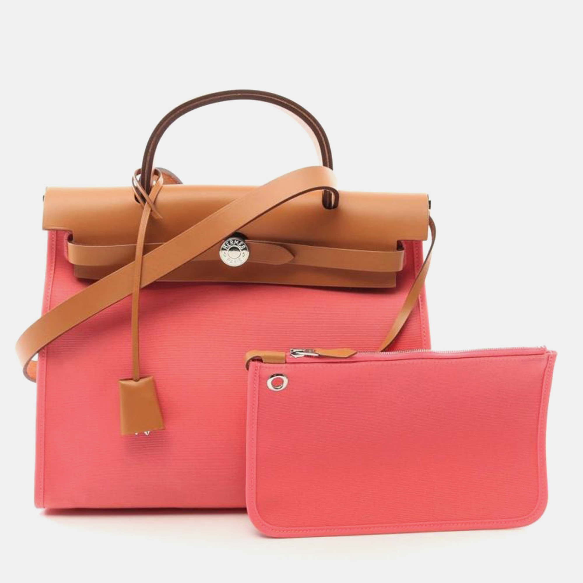 Hermes Rose Azalee Natural Vache Hunter Toile Herbag Zip 31 Satchel Bag, Brown
Hermes Rose Azalee Natural Vache Hunter Toile Herbag Zip 31 Satchel Bag, Brown