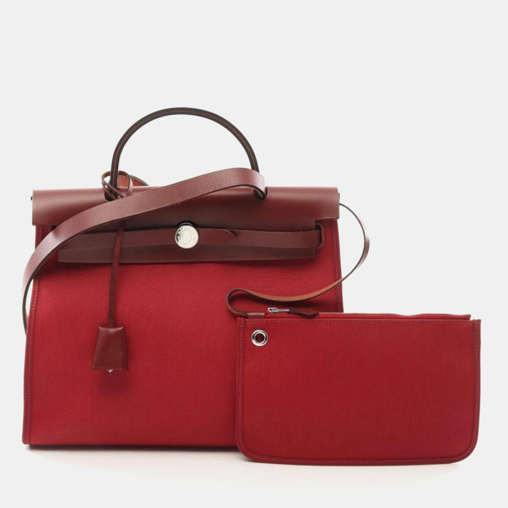 Hermes Rouge Grenat Military Toile Vache Hunter Herbag Zip PM Bag, Brown
Hermes Rouge Grenat Military Toile Vache Hunter Herbag Zip PM Bag, Brown