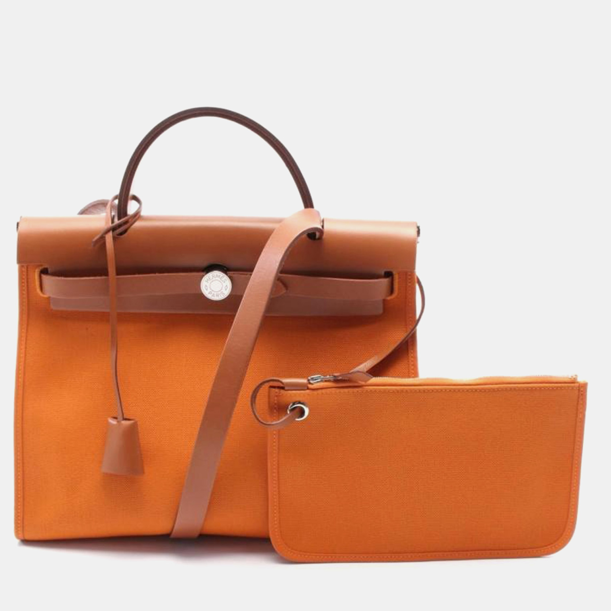 Hermes Orange Toile Vache Hunter Herbag Zip 31 PM Handbag, Brown
Hermes Orange Toile Vache Hunter Herbag Zip 31 PM Handbag, Brown