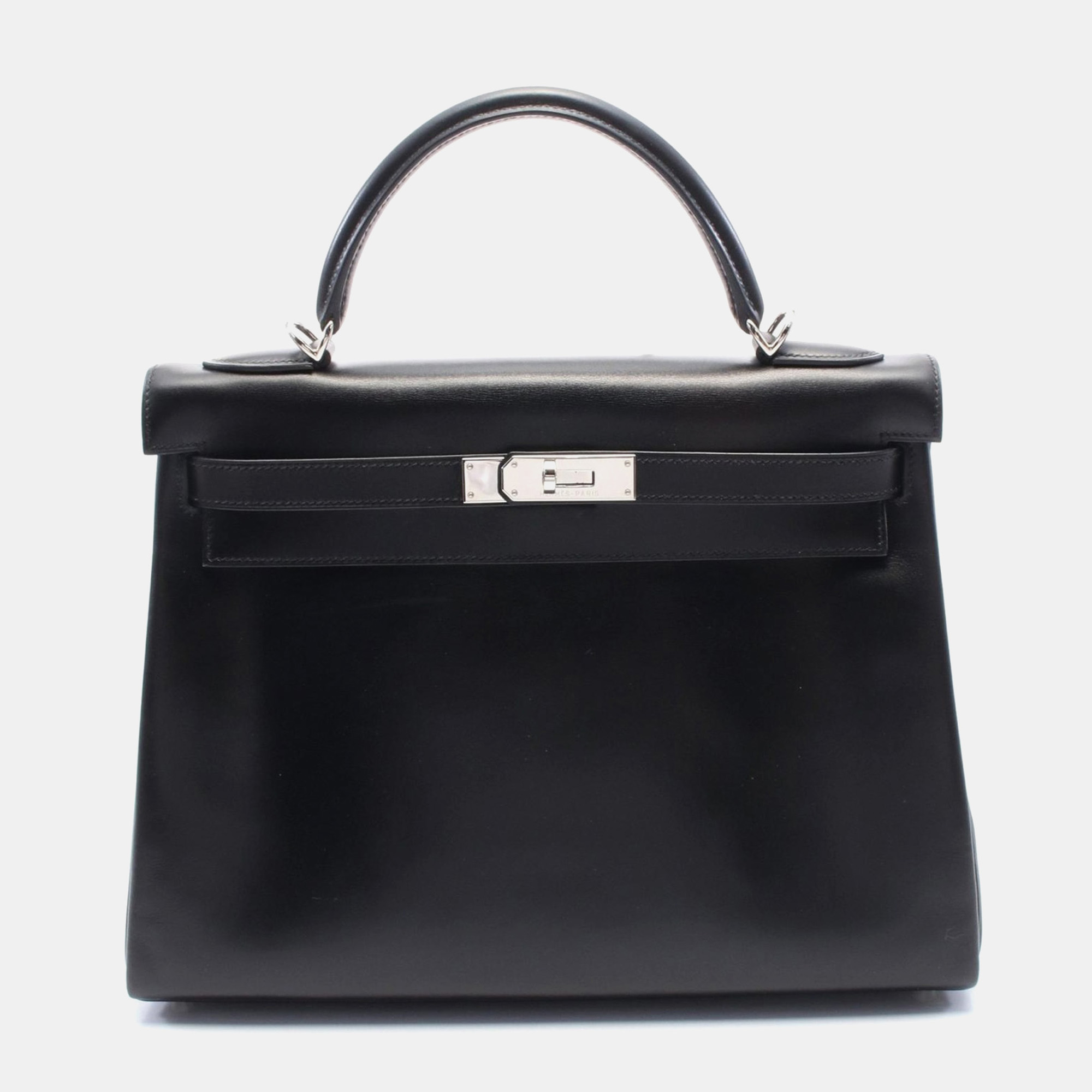 Hermes Black Box Calf Leather Kelly 32 Top Handle Bag, Beige
Hermes Black Box Calf Leather Kelly 32 Top Handle Bag, Beige