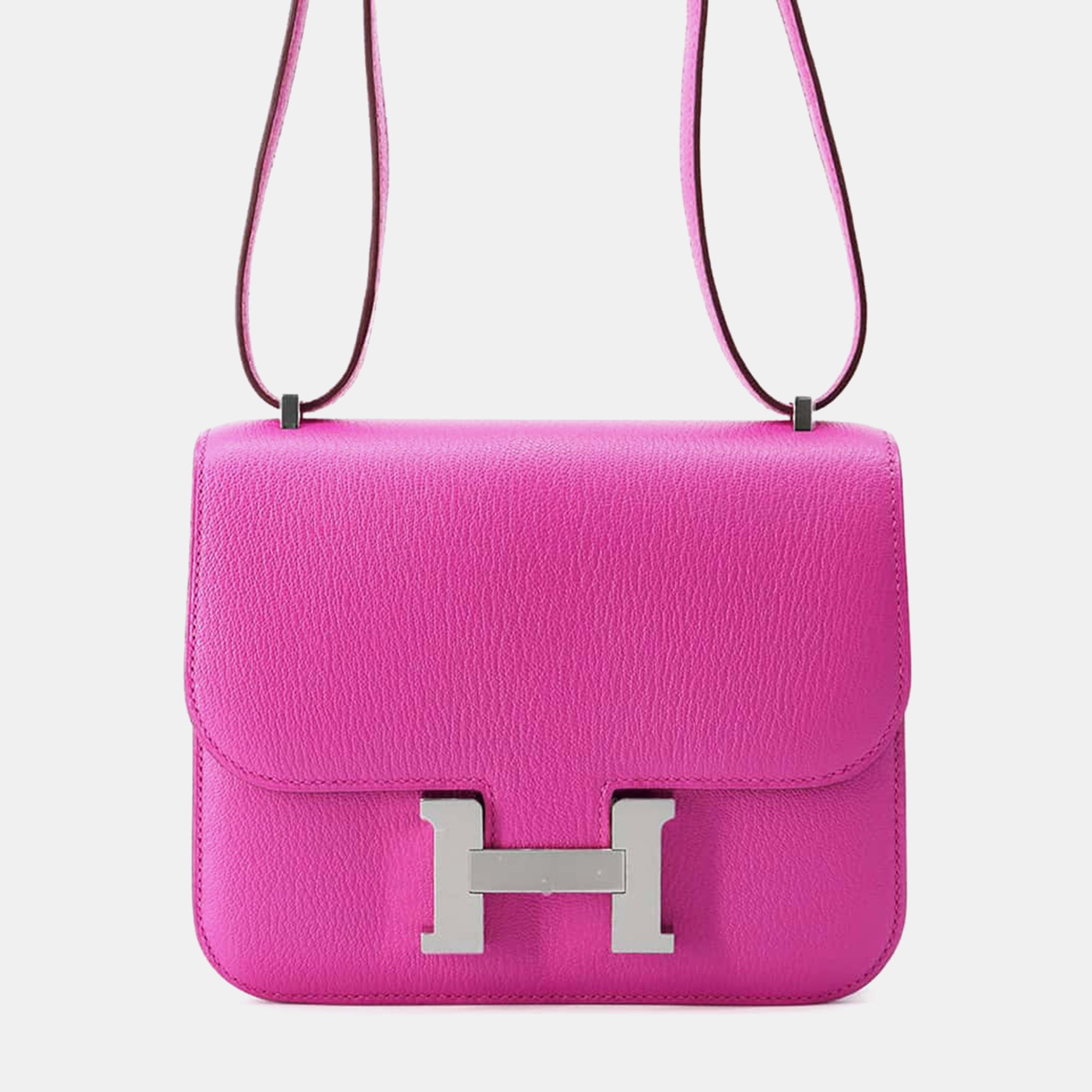 Hermes Magnolia Chevre Mysore Leather Constance Mini Bag, Pink
Hermes Magnolia Chevre Mysore Leather Constance Mini Bag, Pink