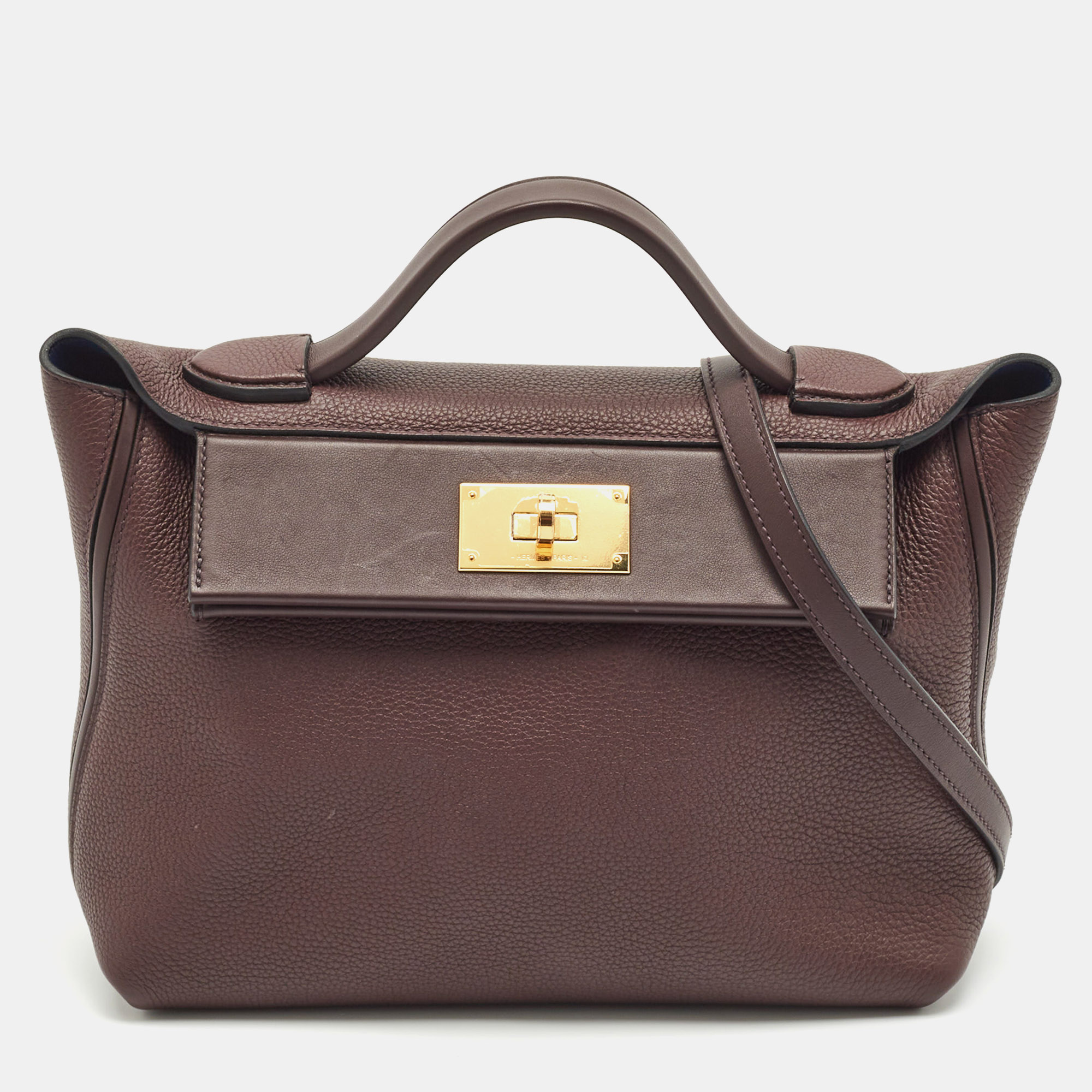 Hermes Rouge Sellier Togo and Swift Leather Gold Finish 24/24 29 Bag, Red
Hermes Rouge Sellier Togo and Swift Leather Gold Finish 24/24 29 Bag, Red