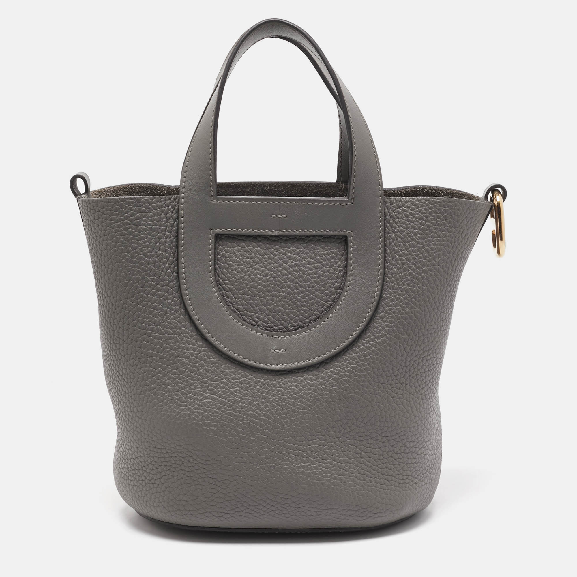 Hermes Gris Meyer Taurillon Clemence and Swift Leather In The Loop 18 Bag, Grey
Hermes Gris Meyer Taurillon Clemence and Swift Leather In The Loop 18 Bag, Grey