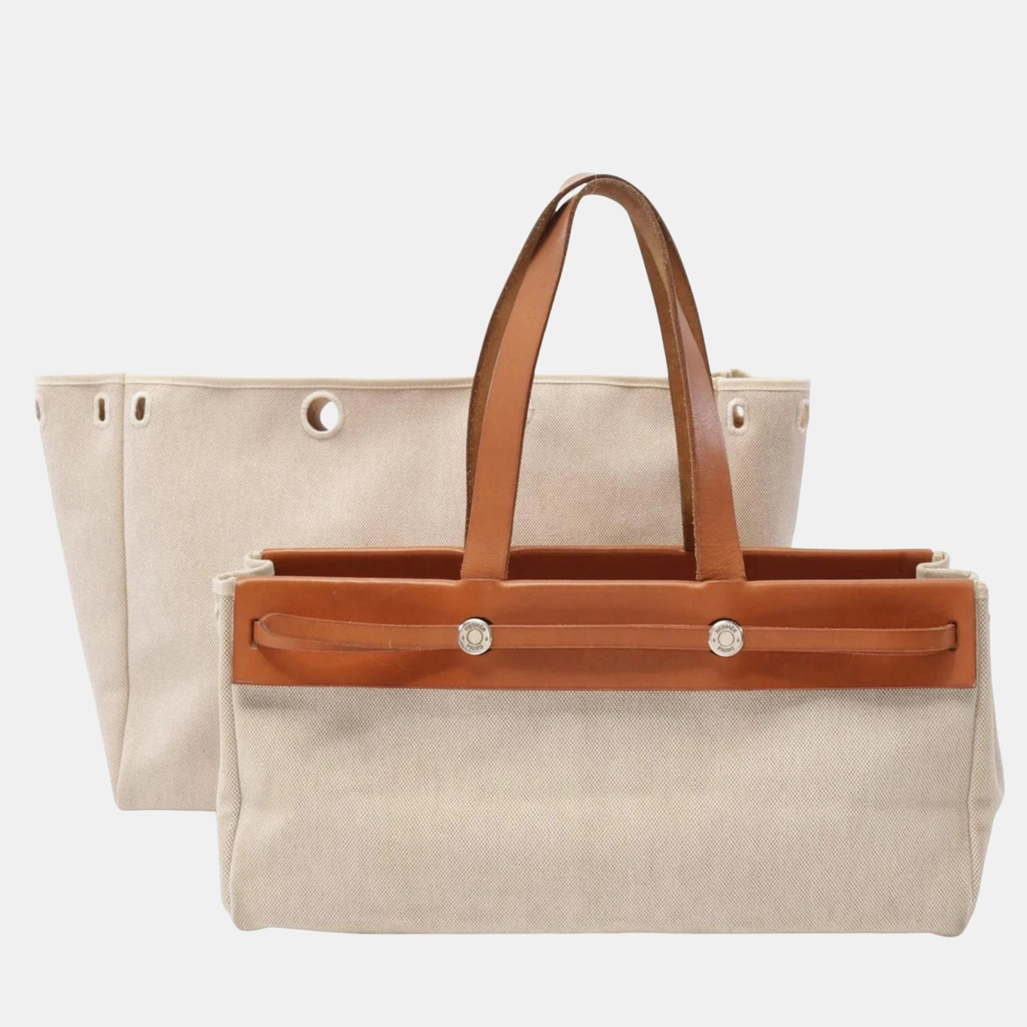Hermes Her Bag Cabas Gm Tote Leather Toile H Canvas Beige Brown
Hermes Her Bag Cabas Gm Tote Leather Toile H Canvas Beige Brown