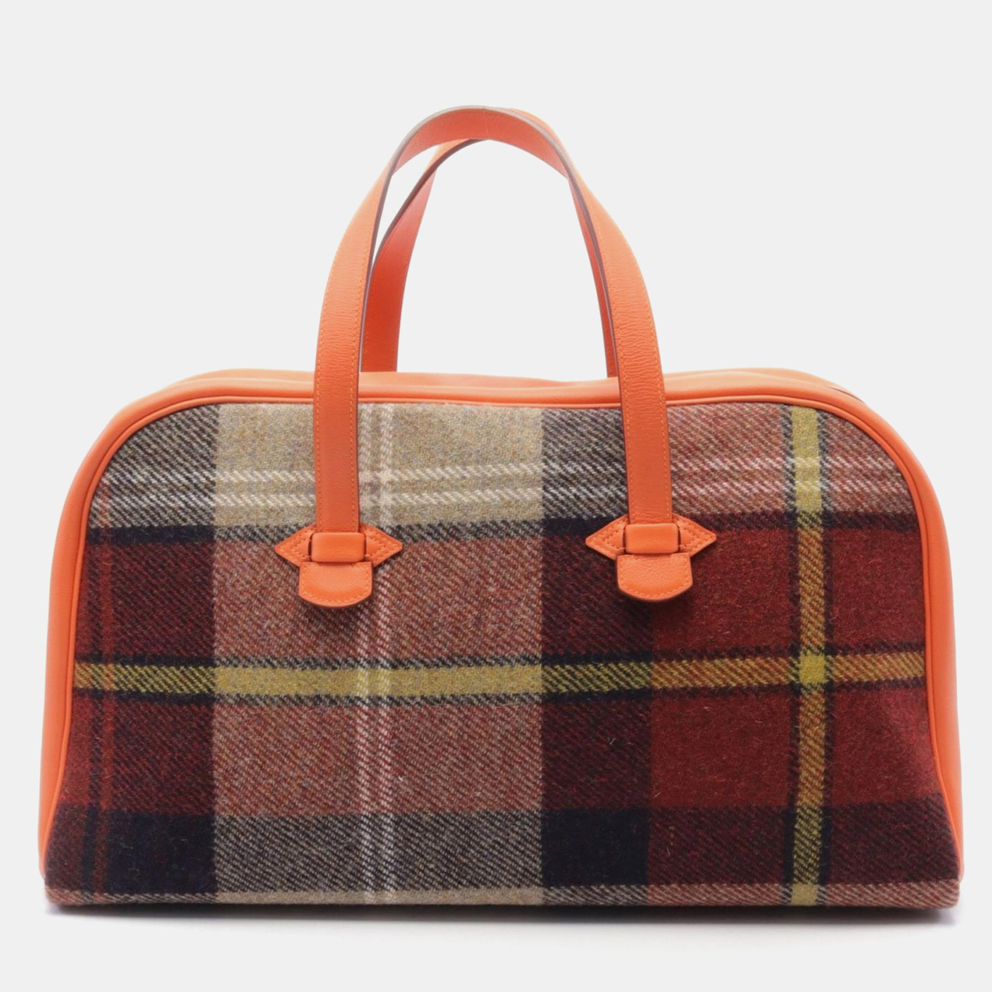 Hermes Gallop D'Hermes 50 Hand Bag Check Z Canvas Leather Orange Poppy Shw, Multicolor
Hermes Gallop D'Hermes 50 Hand Bag Check Z Canvas Leather Orange Poppy Shw, Multicolor