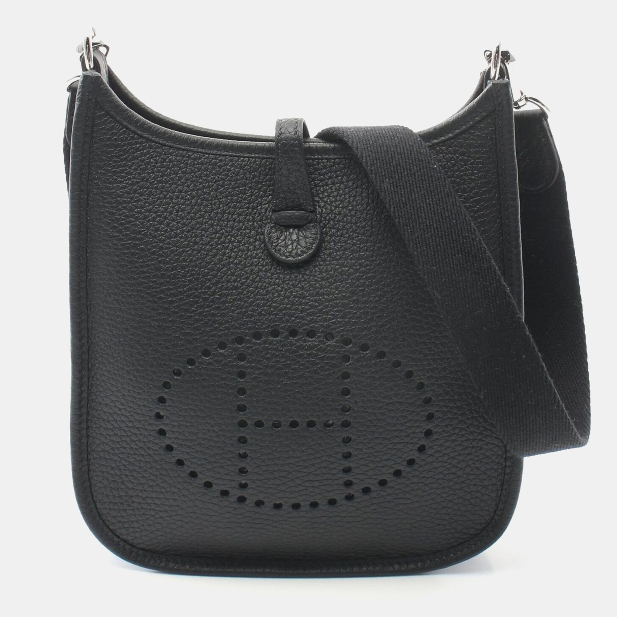Hermes Black Taurillon Clemence Evelyne TPM Amazon Shoulder Crossbody Bag
Hermes Black Taurillon Clemence Evelyne TPM Amazon Shoulder Crossbody Bag