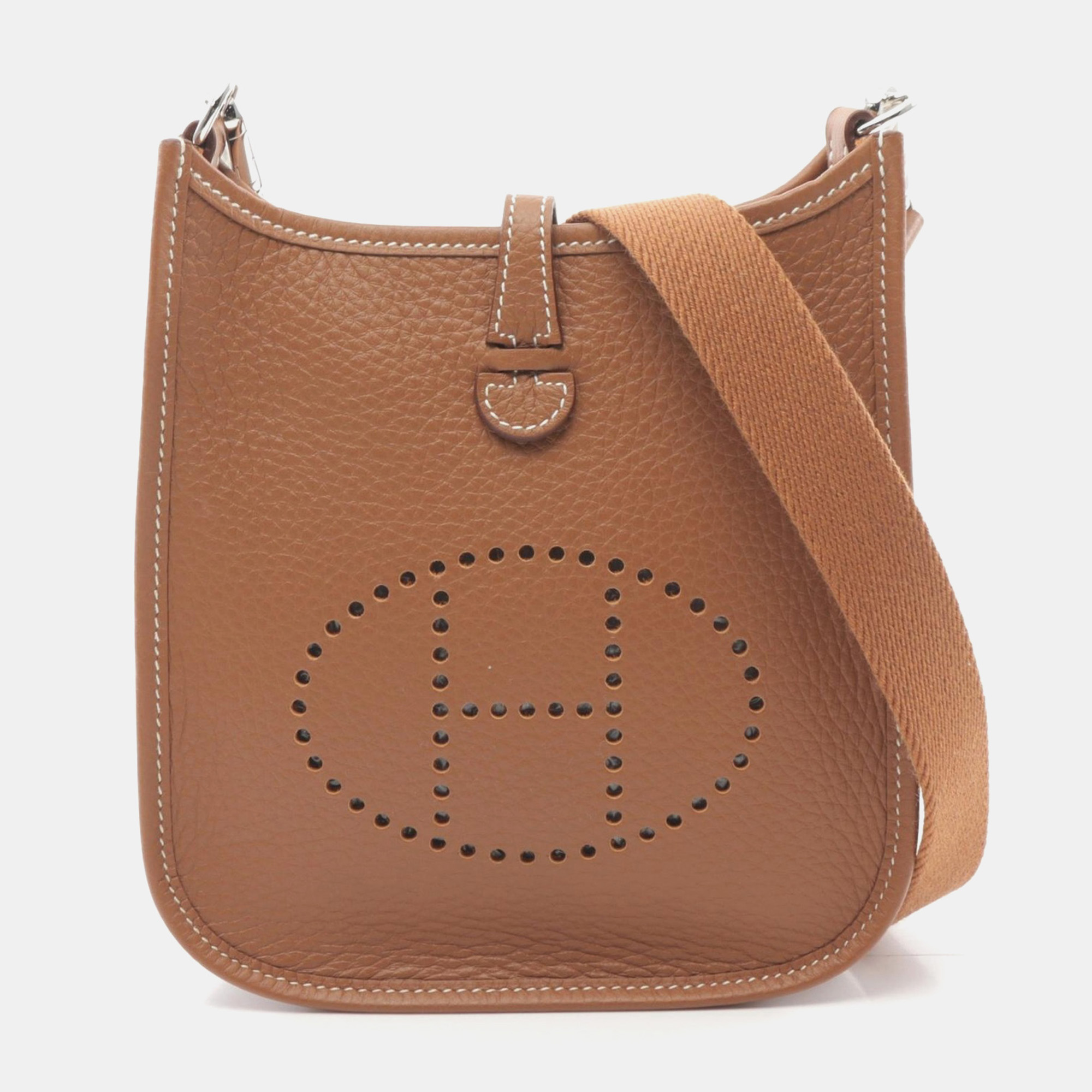 Hermes Gold Taurillon Clemence Evelyne Tpm Shoulder Crossbody Bag, Brown
Hermes Gold Taurillon Clemence Evelyne Tpm Shoulder Crossbody Bag, Brown