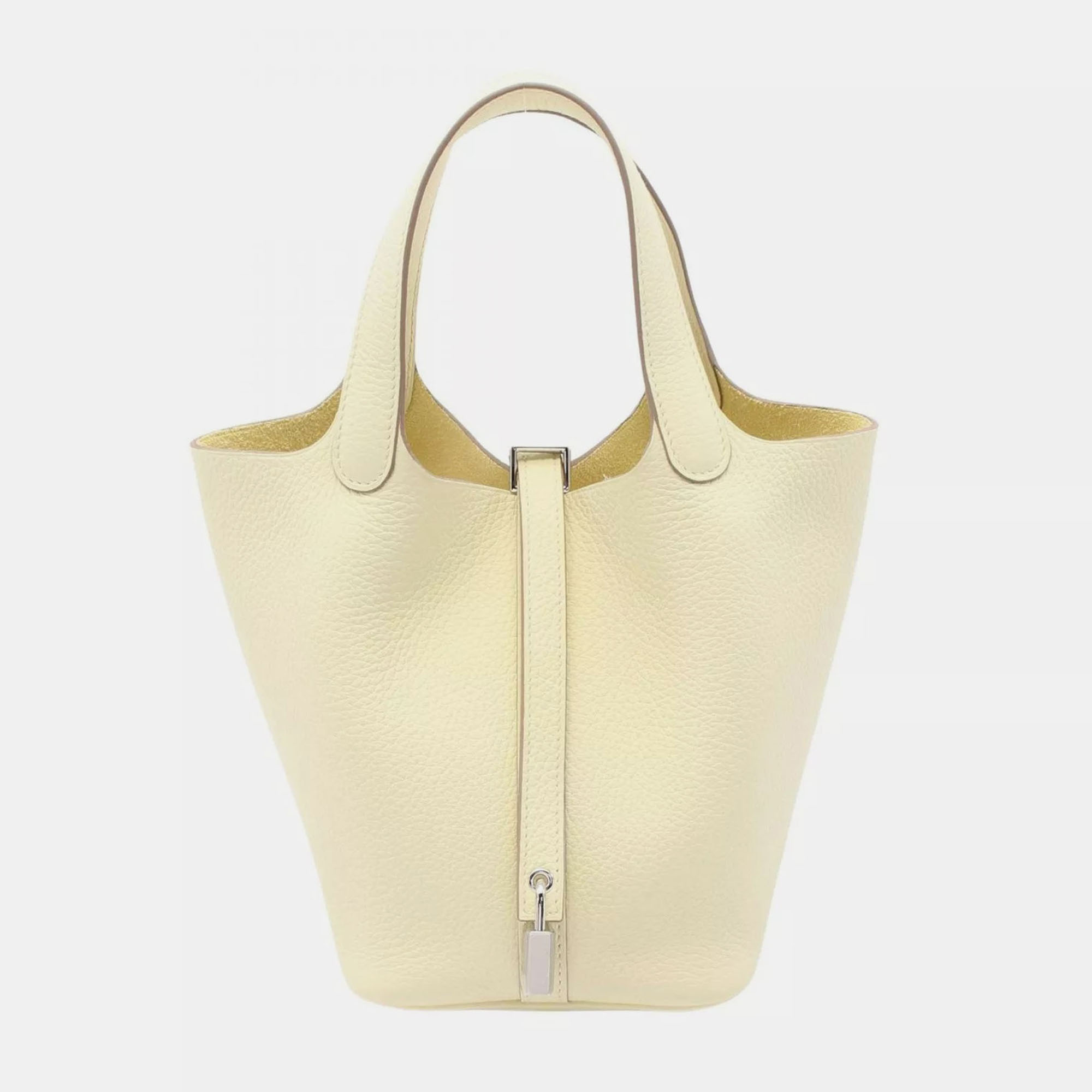 Hermes Taurillon Clemence Jaune Milton Picotin Lock Pm Hand Bag, Yellow
Hermes Taurillon Clemence Jaune Milton Picotin Lock Pm Hand Bag, Yellow