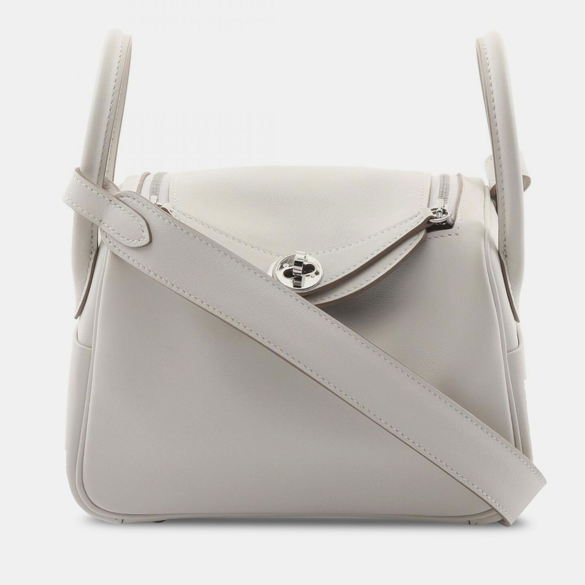 Hermes Swift Gris Pale Lindy Mini Verso Shoulder Crossbody Bag SHW, White
Hermes Swift Gris Pale Lindy Mini Verso Shoulder Crossbody Bag SHW, White