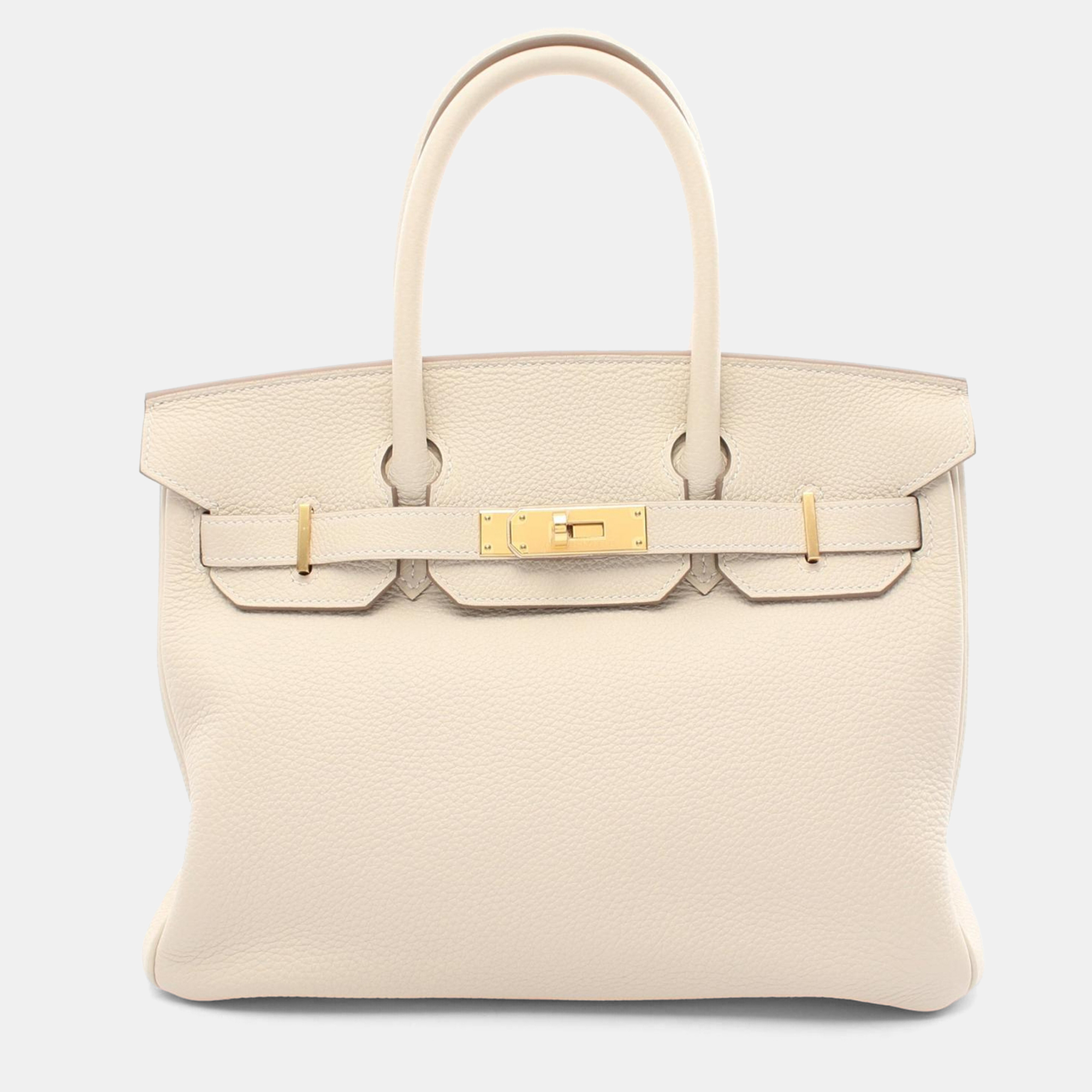 Hermes Beige Tone Taurillon Clemence Leather Birkin 30 Handbag, Cream
Hermes Beige Tone Taurillon Clemence Leather Birkin 30 Handbag, Cream