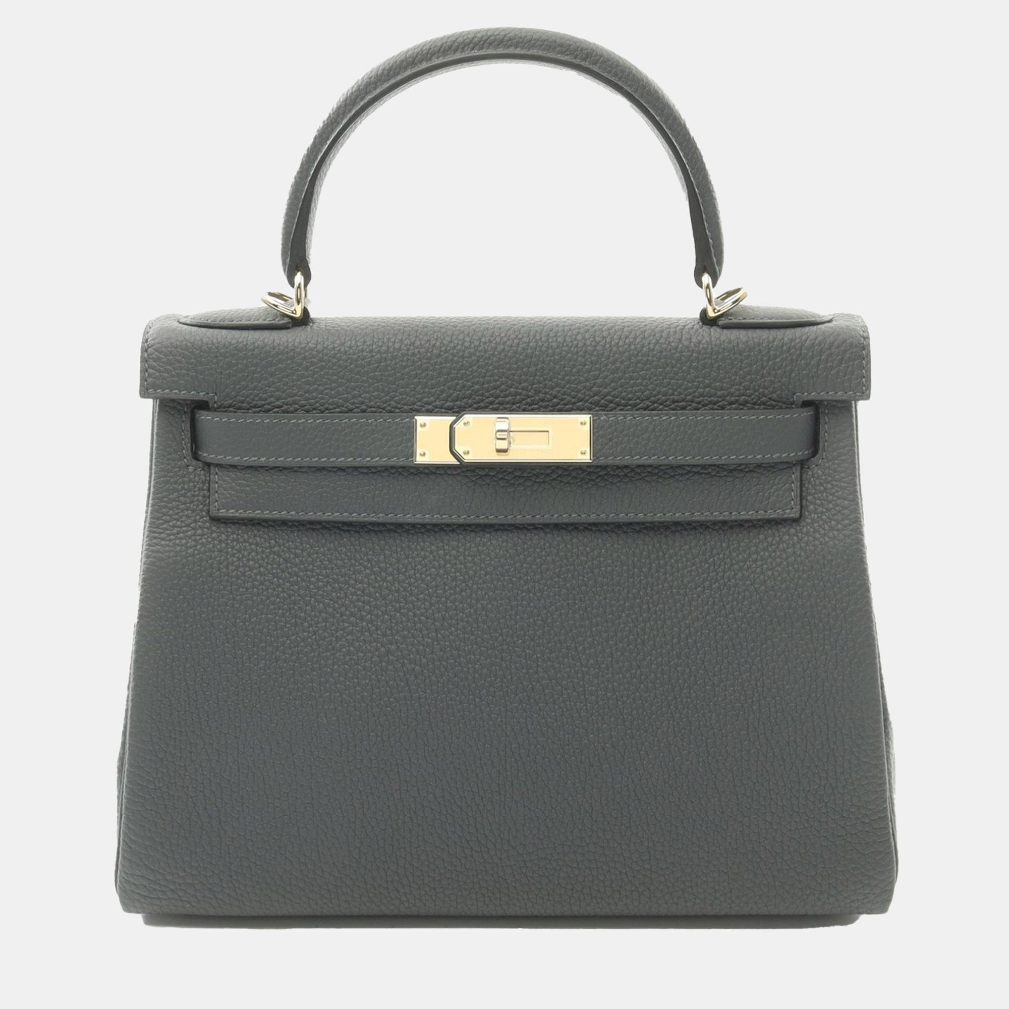 Hermes Togo Leather Gris Misty Kelly 28 Shoulder Bag GHW, Grey
Hermes Togo Leather Gris Misty Kelly 28 Shoulder Bag GHW, Grey