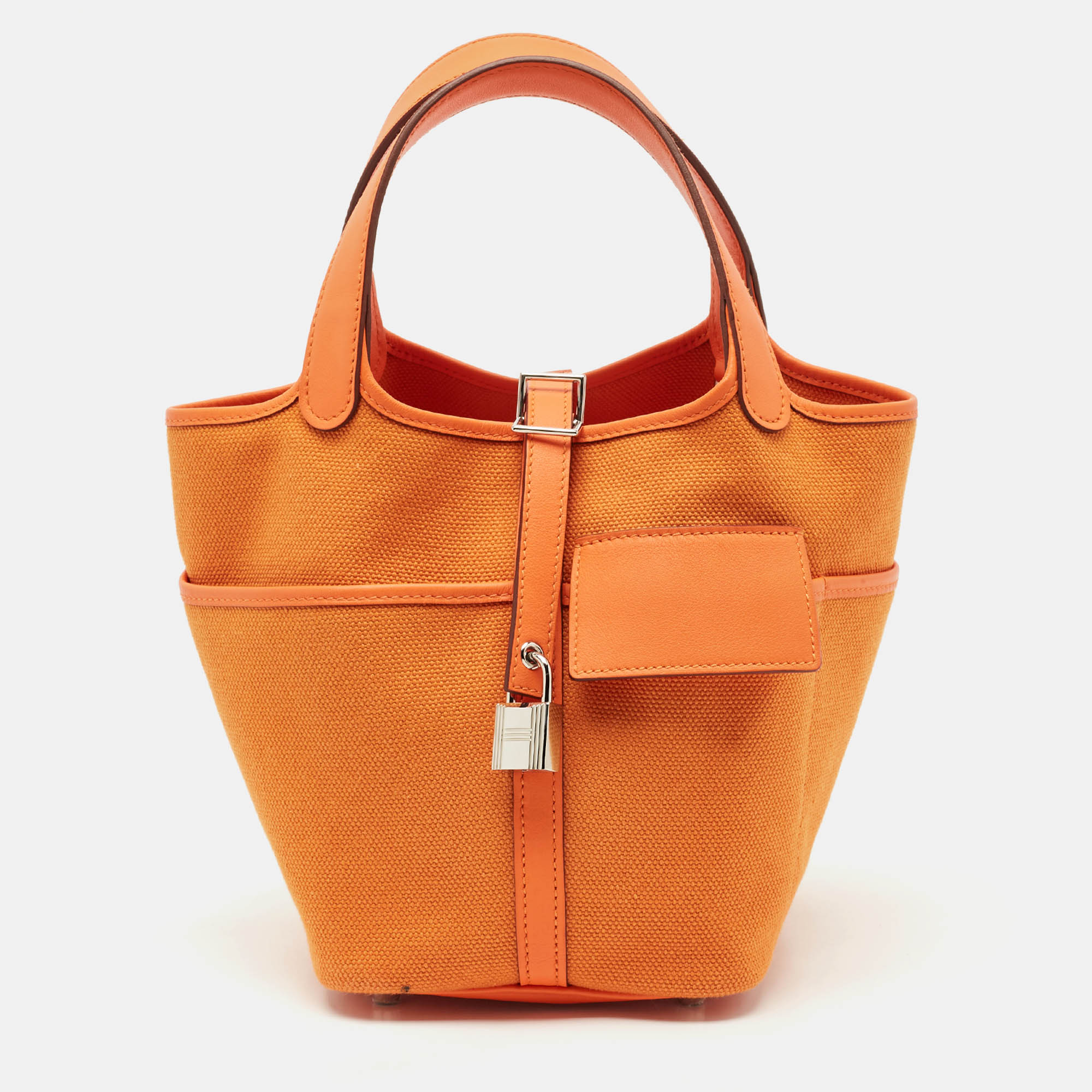 Hermès Orange Toile Goeland and Swift Leather Cargo Picotin Lock 18 Bag
Hermès Orange Toile Goeland and Swift Leather Cargo Picotin Lock 18 Bag