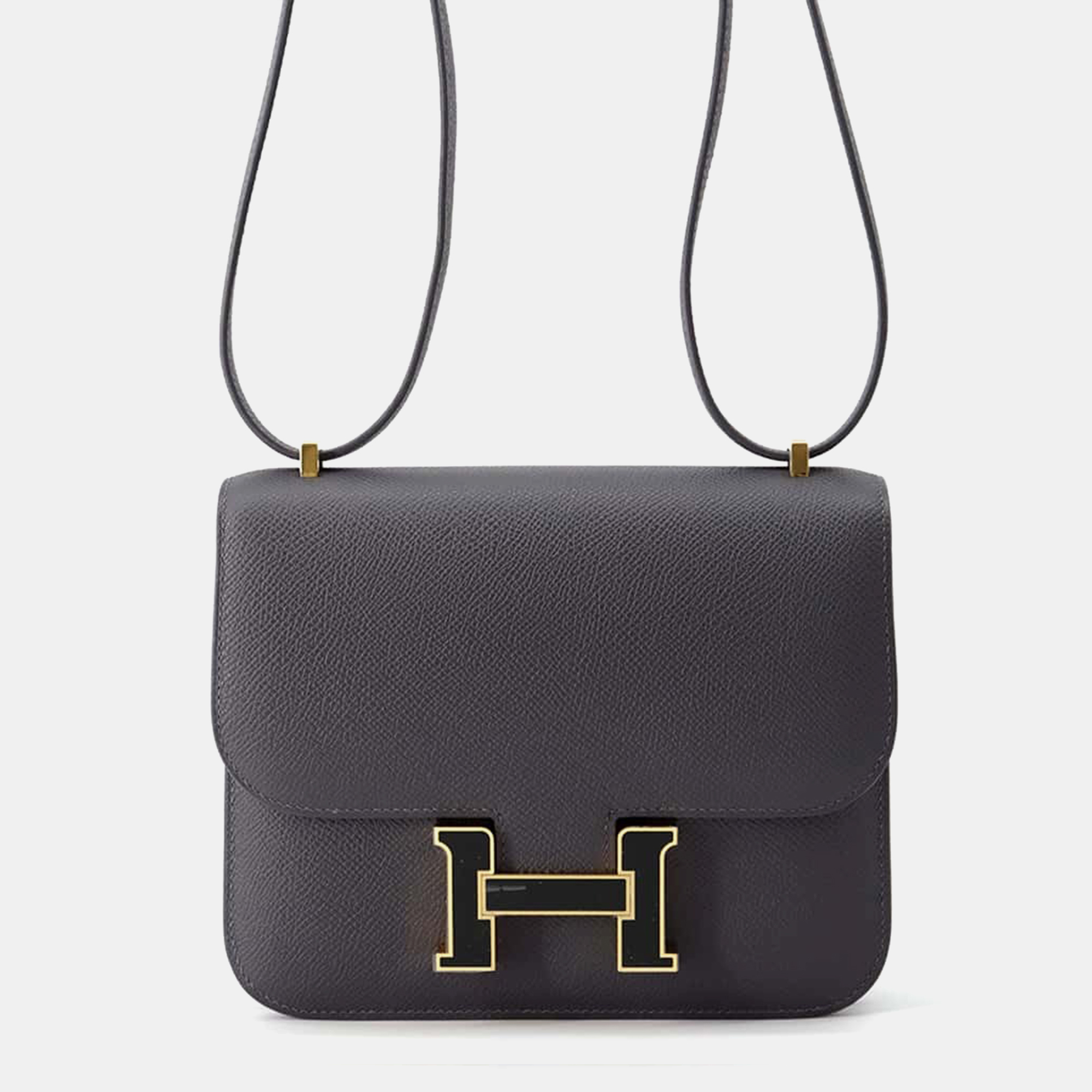 Hermes Ardoise Epsom Constance III Mini Shoulder Bag, Black
Hermes Ardoise Epsom Constance III Mini Shoulder Bag, Black