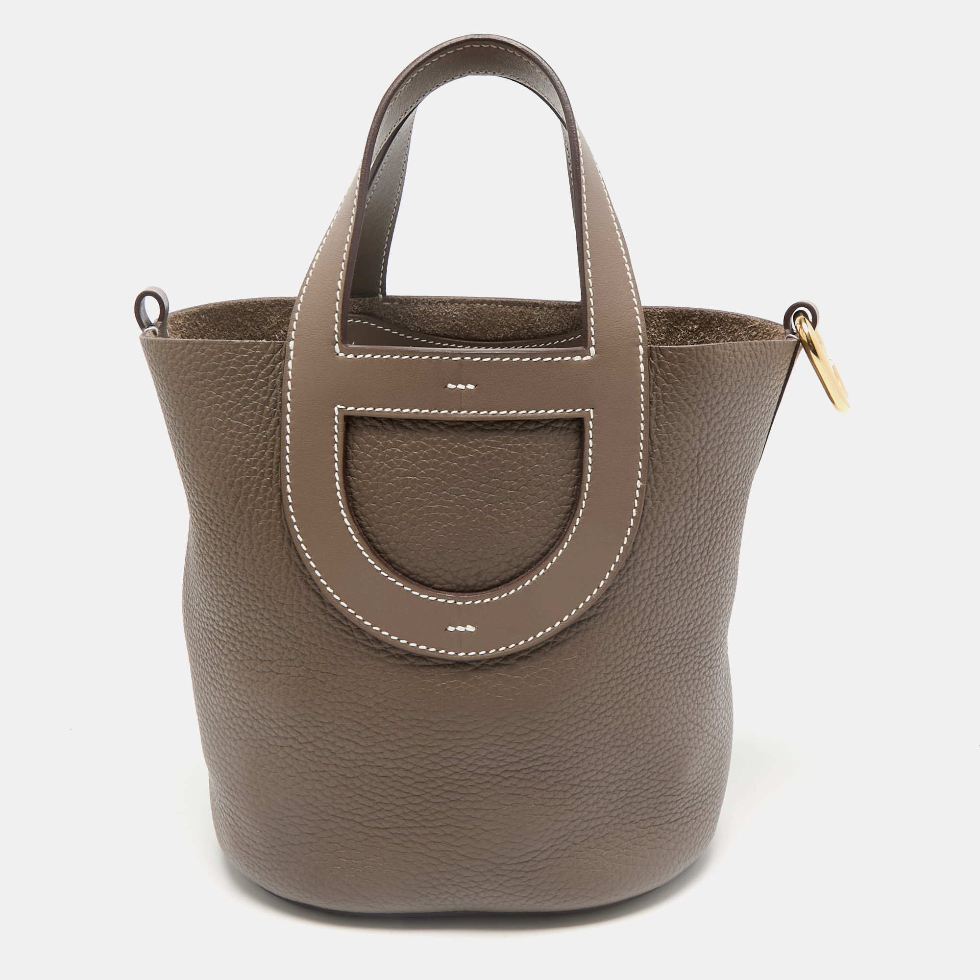 Hermes Etoupe Taurillon Clemence and Swift Leather In The Loop 18 Bag, Grey
Hermes Etoupe Taurillon Clemence and Swift Leather In The Loop 18 Bag, Grey