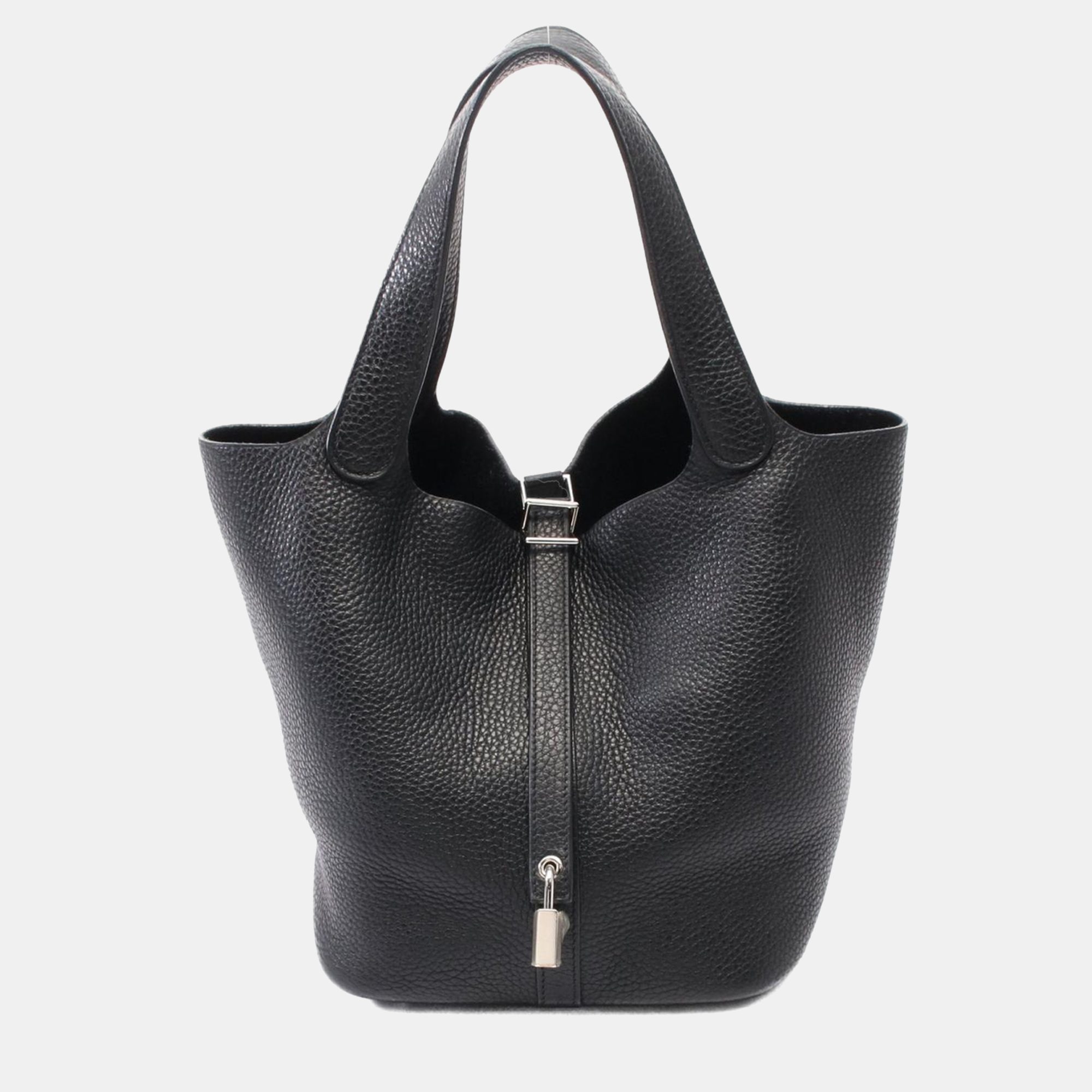Hermes Black Taurillon Clemence Leather Picotin Lock Hand Bag Size
Hermes Black Taurillon Clemence Leather Picotin Lock Hand Bag Size