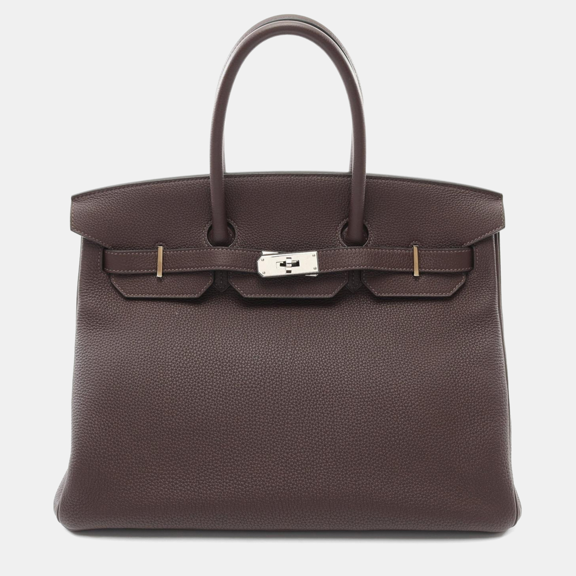Hermes Brown Chocolat Togo Leather Silver Hardware Birkin 35
Hermes Brown Chocolat Togo Leather Silver Hardware Birkin 35