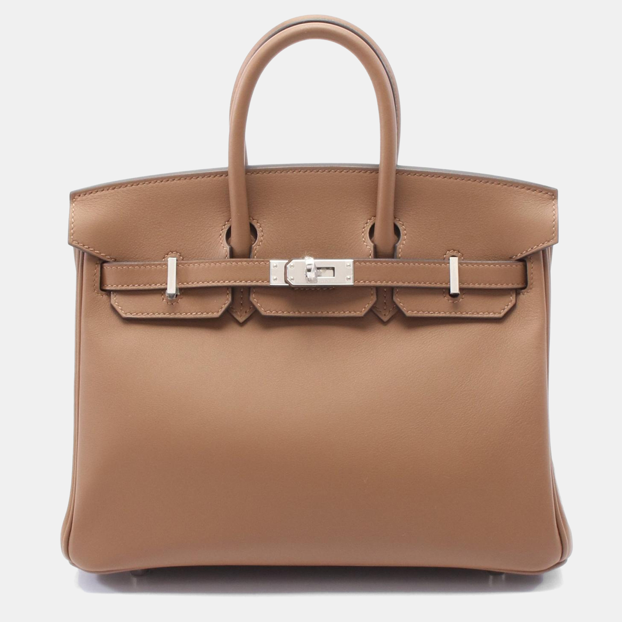 Hermes Beige Marfa Alezan Swift Leather Silver Hardware Birkin 25 Verso, Brown
Hermes Beige Marfa Alezan Swift Leather Silver Hardware Birkin 25 Verso, Brown