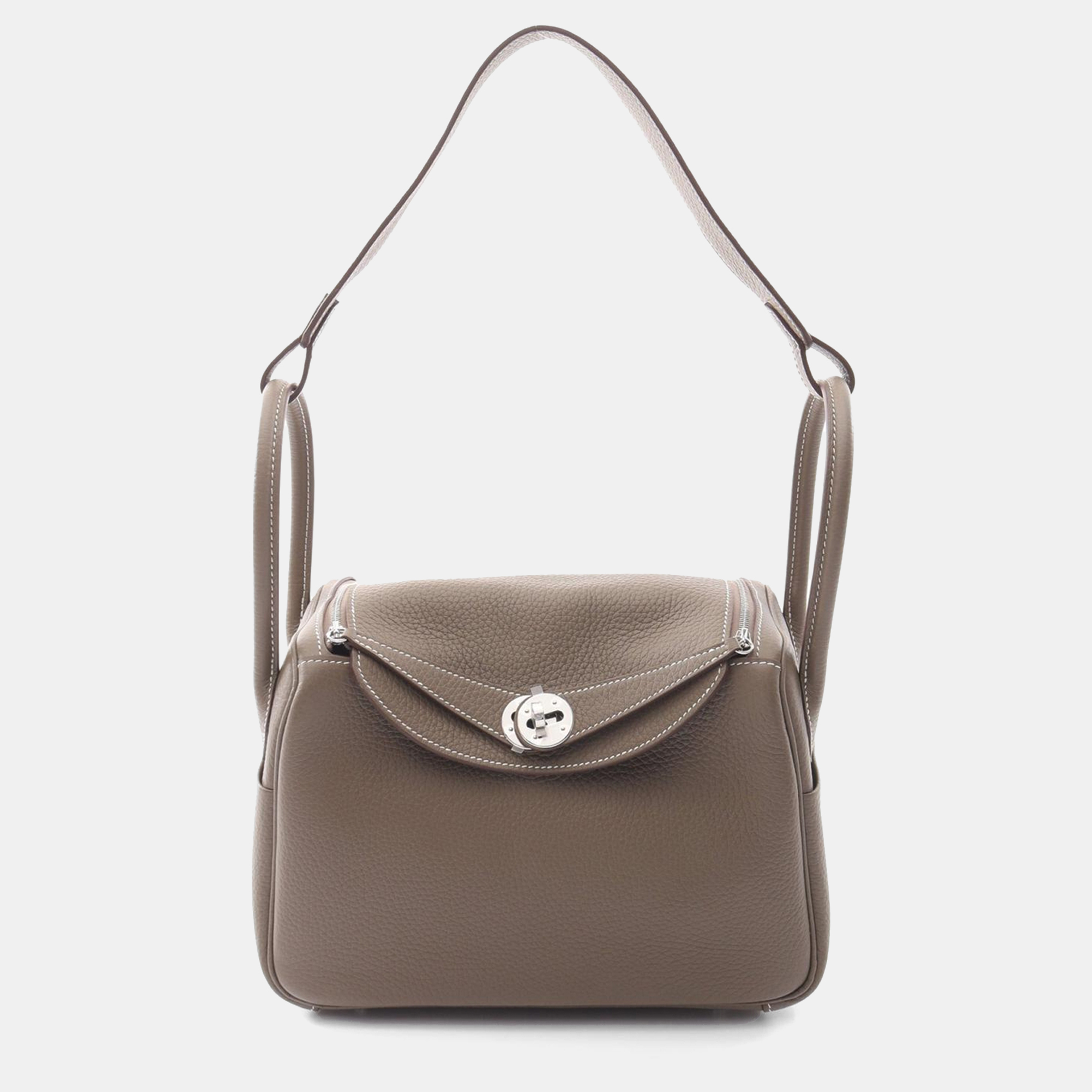 Hermes Etoupe Taurillon Clemence Leather Lindy Shoulder Bag 26, Brown
Hermes Etoupe Taurillon Clemence Leather Lindy Shoulder Bag 26, Brown