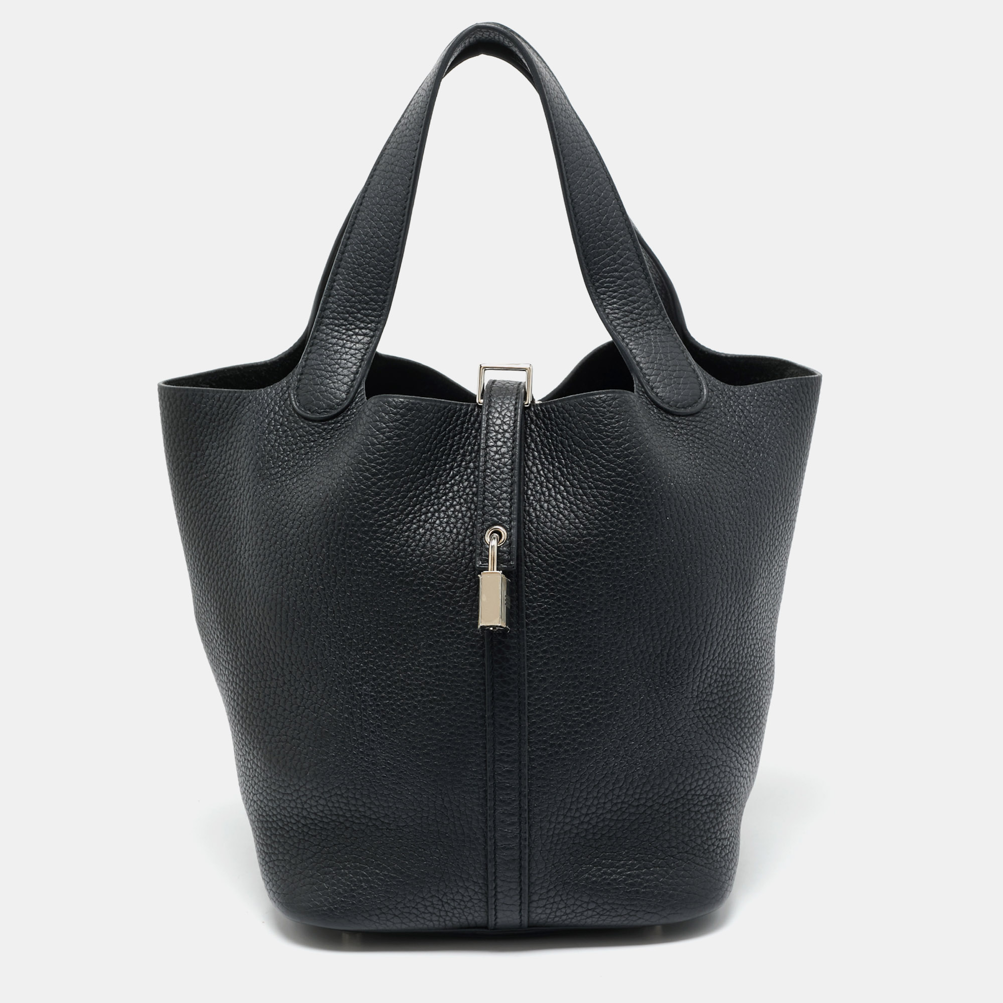 Hermès Noir Taurillon Clemence Leather Picotin Lock 22 Bag, Black
Hermès Noir Taurillon Clemence Leather Picotin Lock 22 Bag, Black