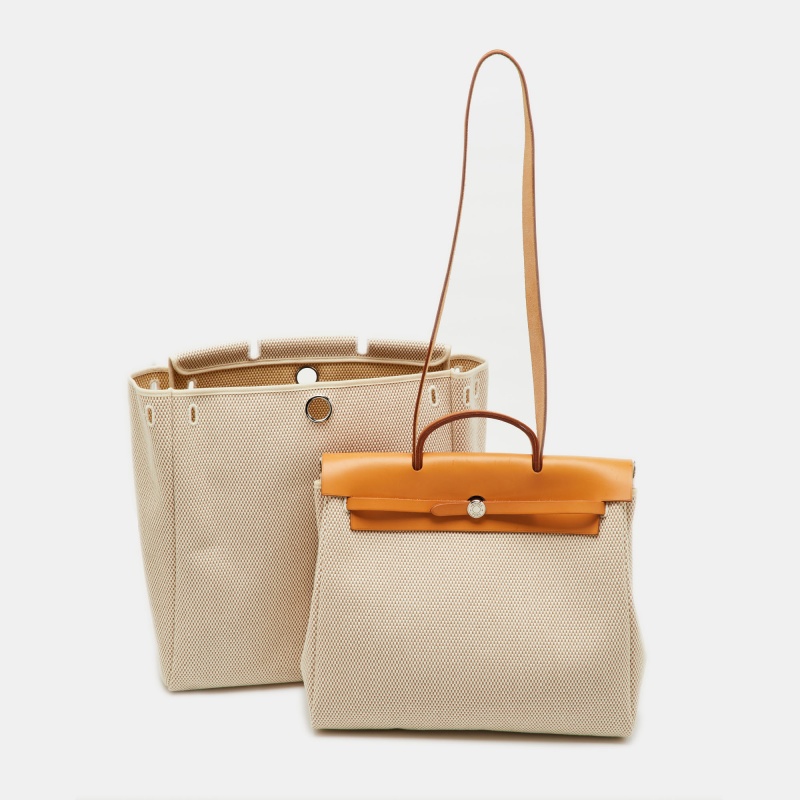 Hermes Ecru/Natural Toile and Vache Hunter 2-in-1 Herbag 39 Bag, Beige
Hermes Ecru/Natural Toile and Vache Hunter 2-in-1 Herbag 39 Bag, Beige