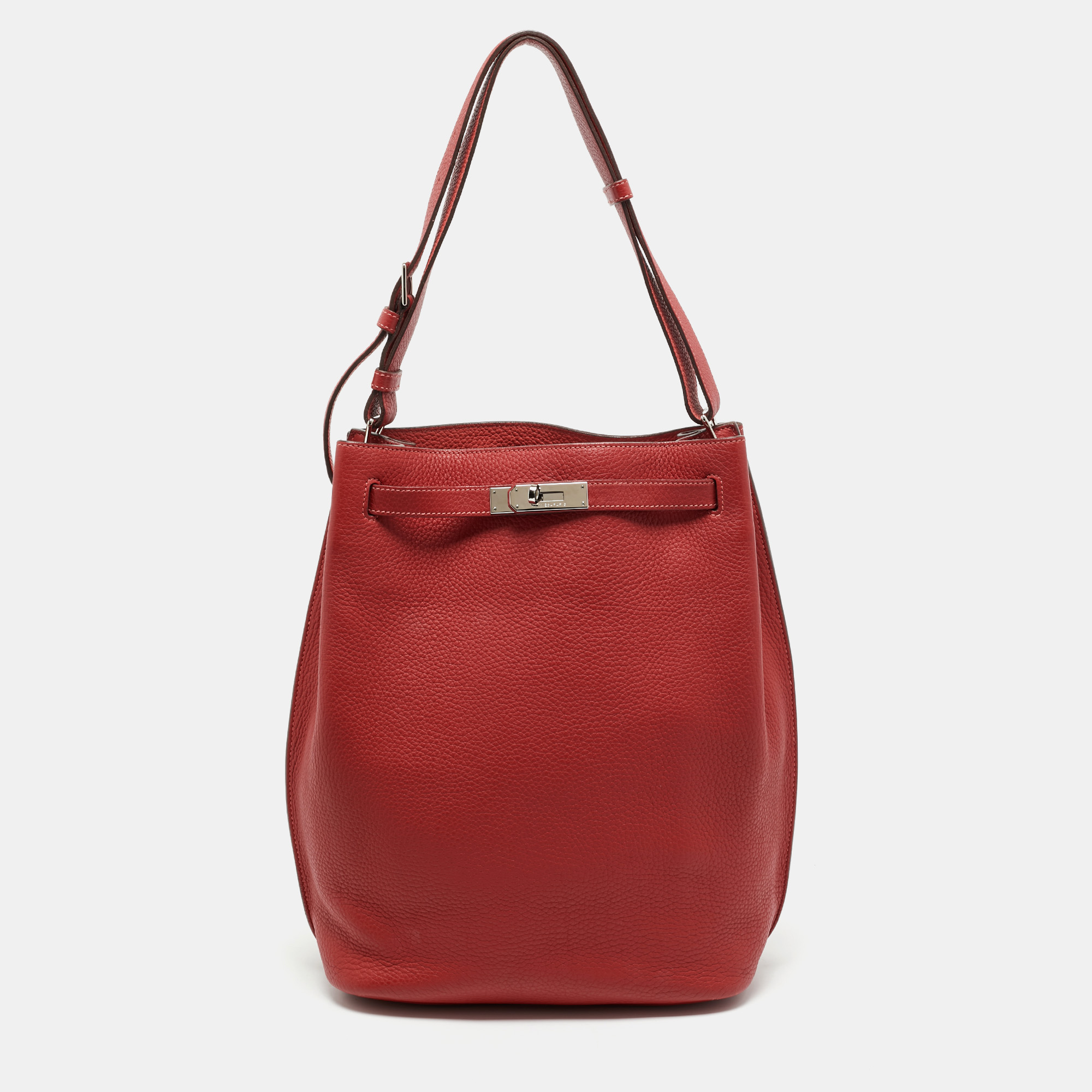 Hermes Rouge Pivoine/Rose Jaipur Taurillon Clemence Leather Palladium Hardware So Kelly 26 Bag, Red
Hermes Rouge Pivoine/Rose Jaipur Taurillon Clemence Leather Palladium Hardware So Kelly 26 Bag, Red
