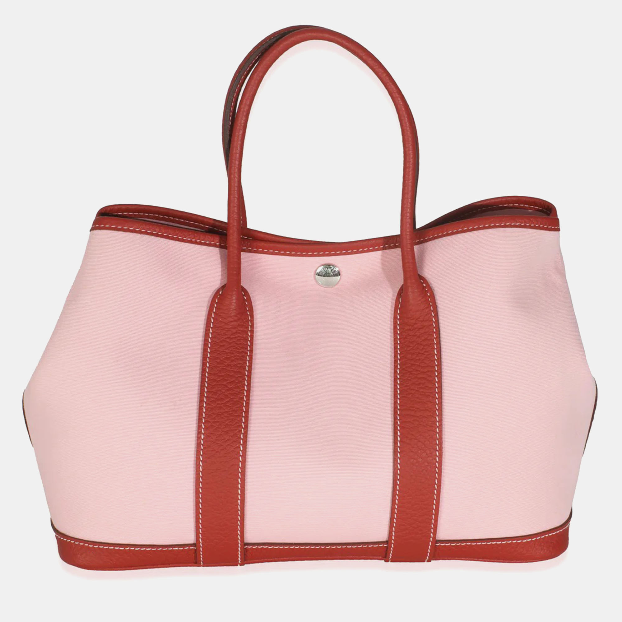 Hermes Rose Sakura Rouge Duchesse Toile Militaire Vache Country Garden Party 30 bag, Pink
Hermes Rose Sakura Rouge Duchesse Toile Militaire Vache Country Garden Party 30 bag, Pink