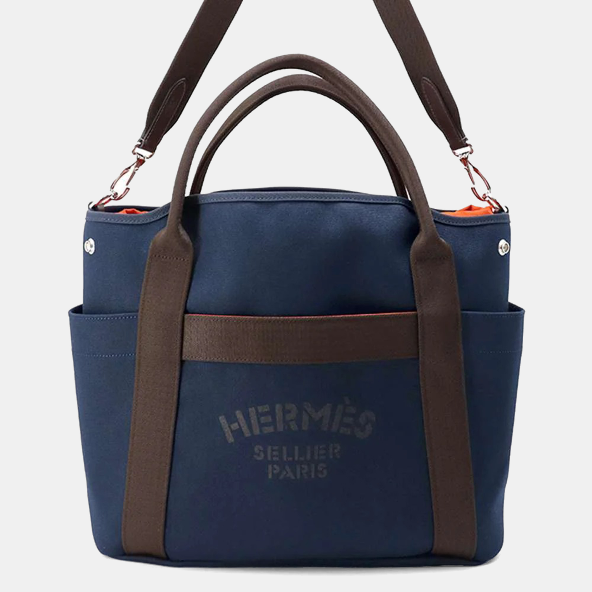 Hermes Sucked Pansage Groom Navy/Feu Toile Chevrons Canvas, Navy blue
Hermes Sucked Pansage Groom Navy/Feu Toile Chevrons Canvas, Navy blue