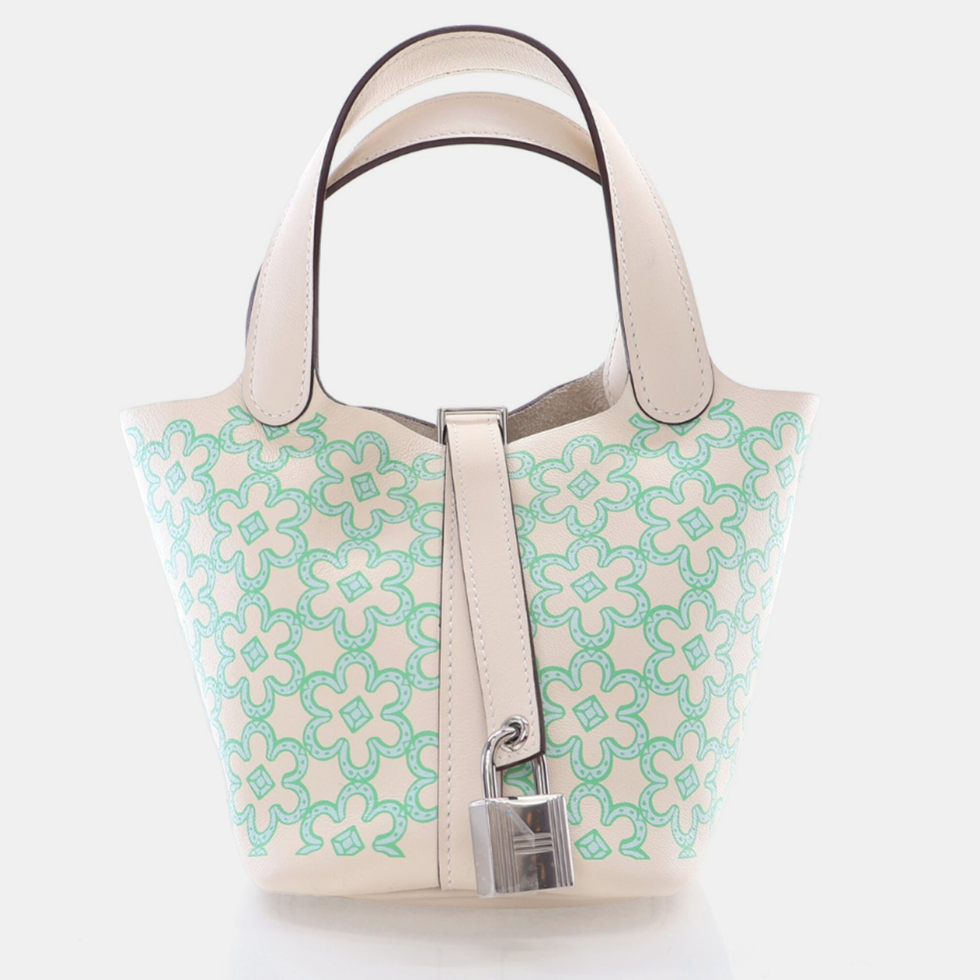 Hermes Daisy Picotin 14 Nata Vert Blanc Swift Lucky Bag, Green
Hermes Daisy Picotin 14 Nata Vert Blanc Swift Lucky Bag, Green