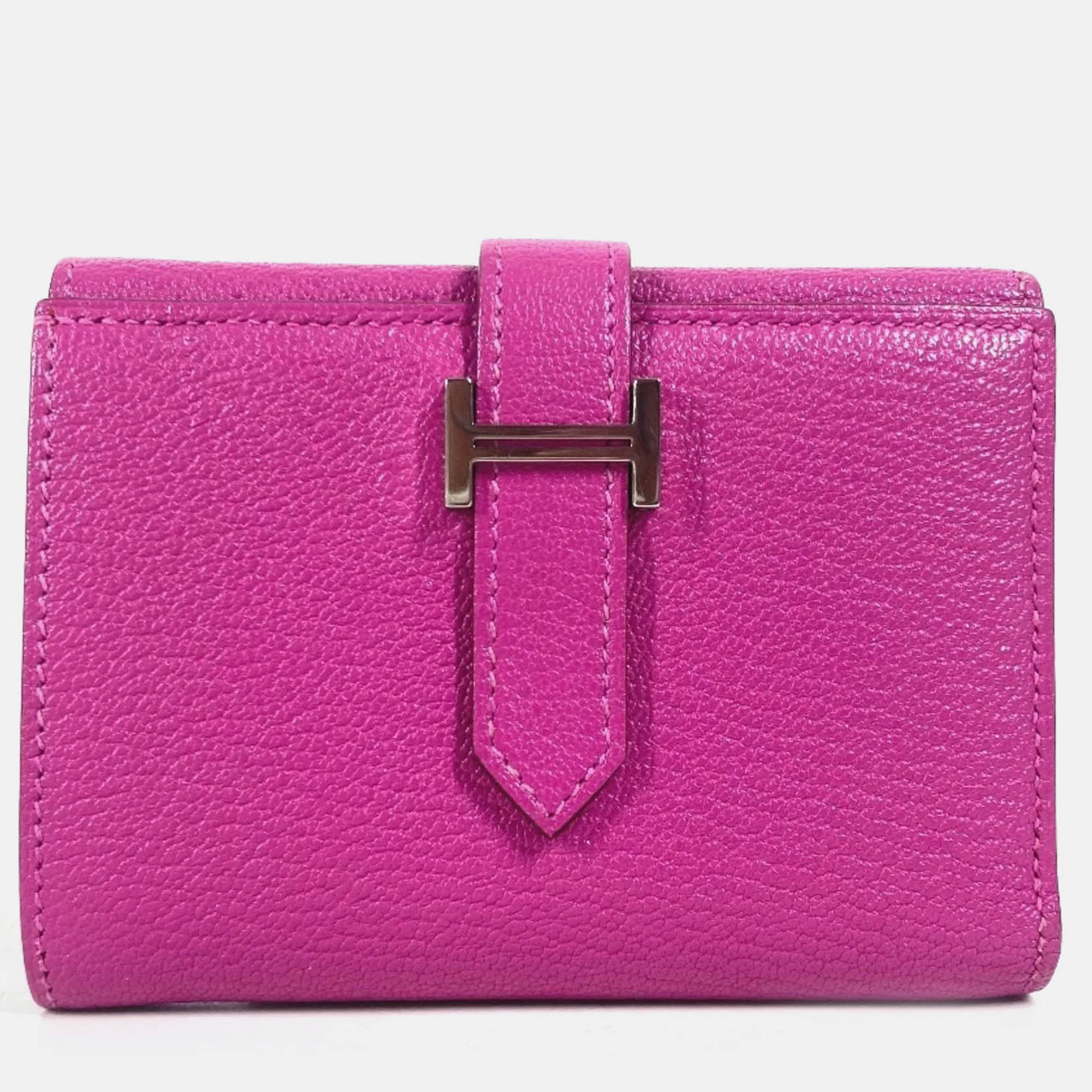 Hermes Bearn Compact Combination Pink Purple Chevre Magnolia Tri-Fold Wallet
Hermes Bearn Compact Combination Pink Purple Chevre Magnolia Tri-Fold Wallet