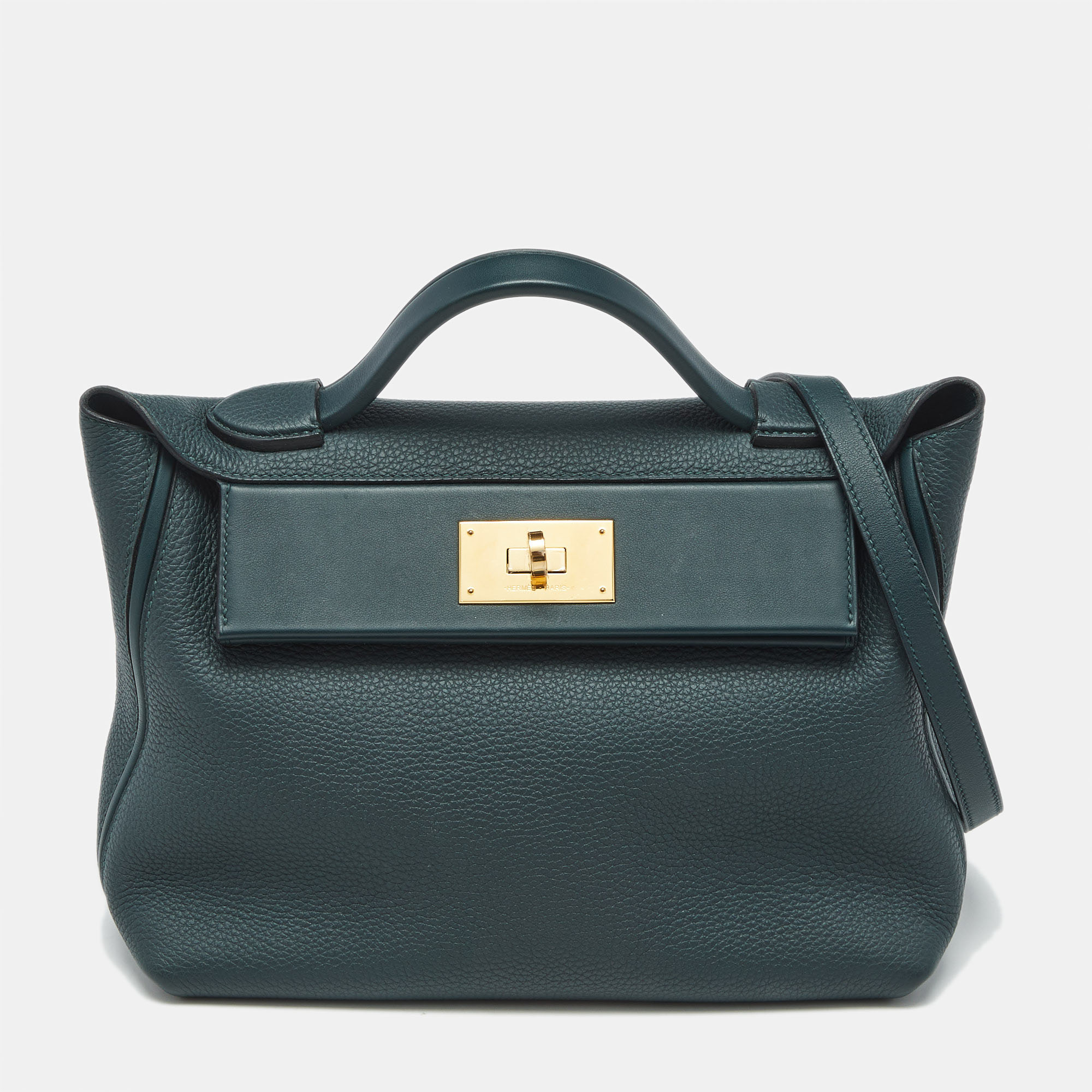 Hermès Vert Cypress Togo and Swift Leather Gold Finish 24/24 29 Bag - Hermes - Modalova