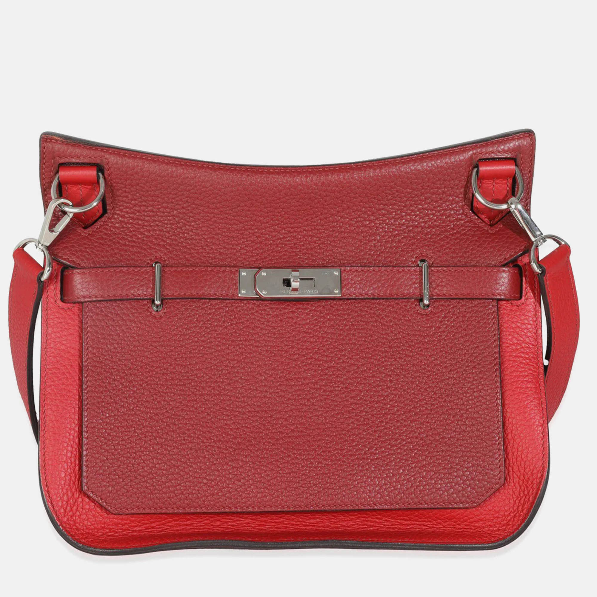 Hermes Team Jypsiere 28 Rouge H Casaque Clemence PHW, Red 
Hermes Team Jypsiere 28 Rouge H Casaque Clemence PHW, Red