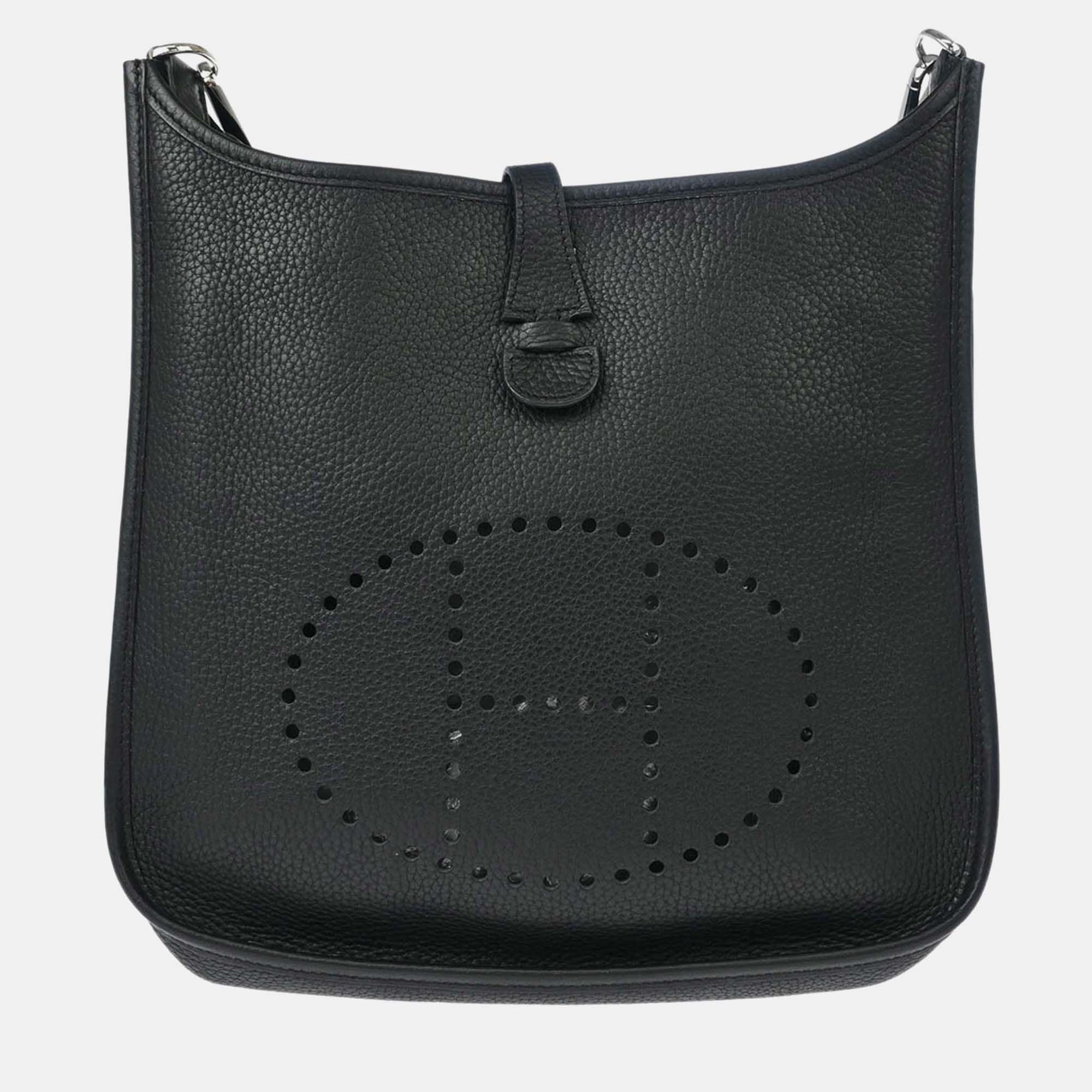 Hermes Evelyne II PM Black Taurillon Clemence Shoulder Bag
Hermes Evelyne II PM Black Taurillon Clemence Shoulder Bag