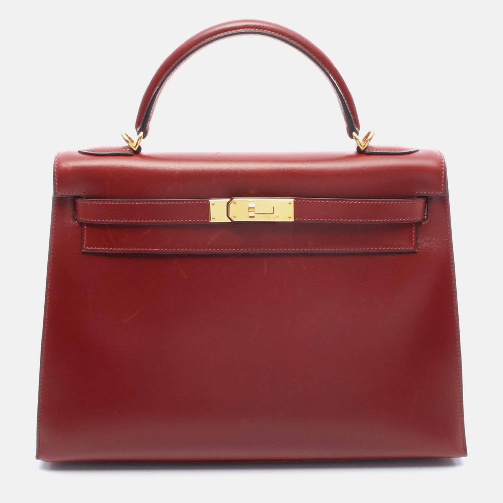 Hermes Kelly 32 Bordeaux Rouge H Box Calf Leather Shoulder bag, Red
Hermes Kelly 32 Bordeaux Rouge H Box Calf Leather Shoulder bag, Red