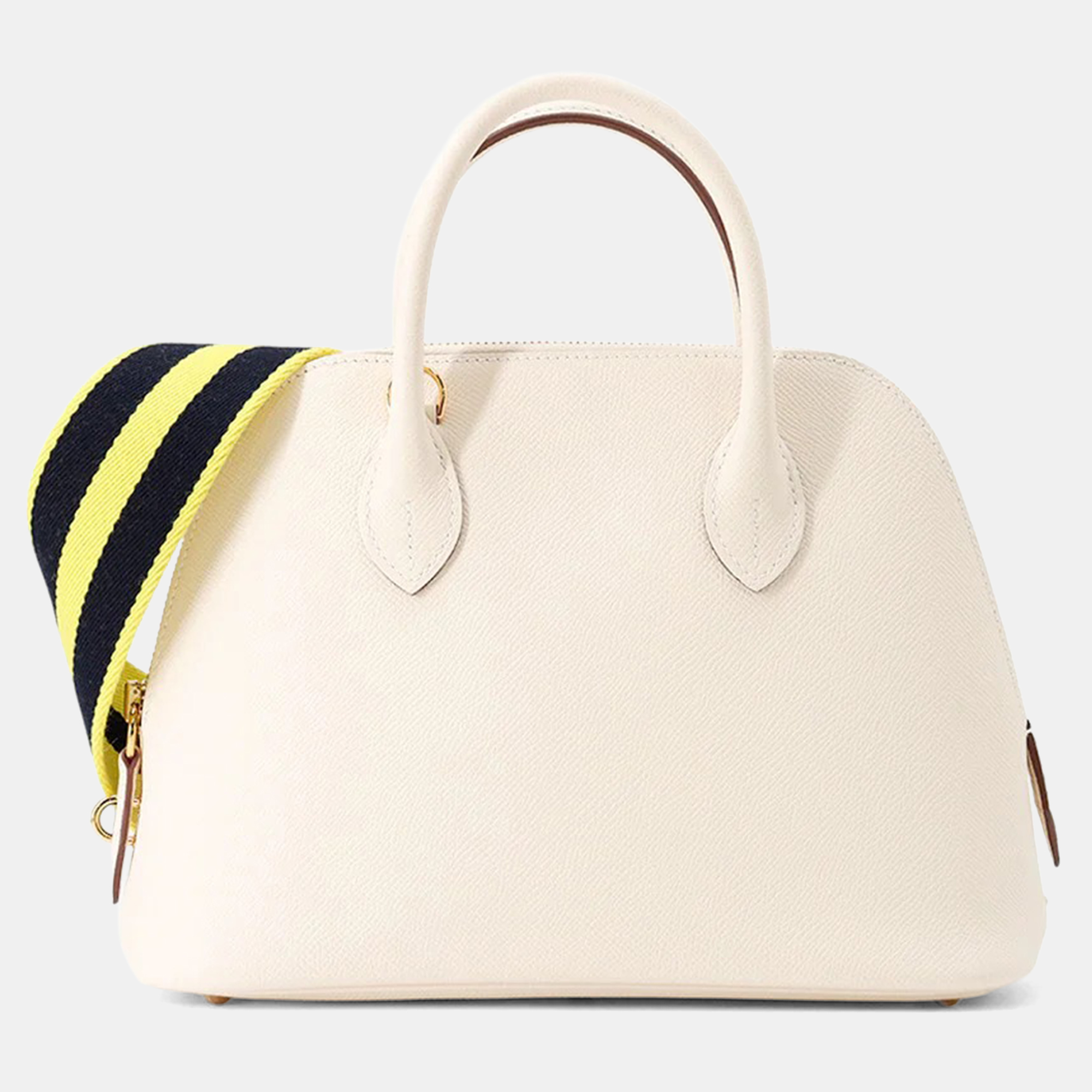 Hermes Bolide 1923 Sangle Woolly Nata/Blue Indigo/Lime Epsom Size, Cream
Hermes Bolide 1923 Sangle Woolly Nata/Blue Indigo/Lime Epsom Size, Cream