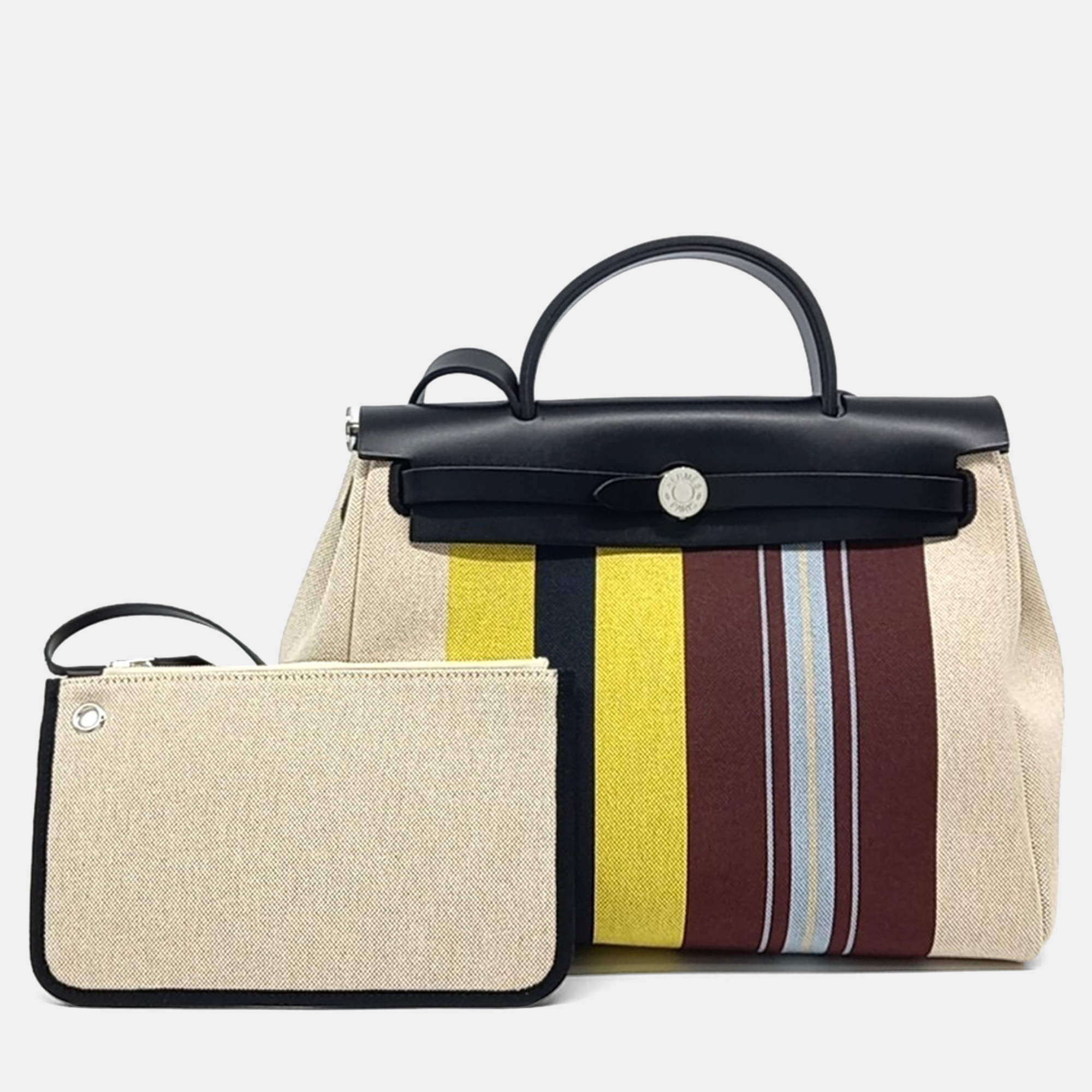 Hermes NEW ZIP Herbag Small Multicolor Fabric and Leather Bag
Hermes NEW ZIP Herbag Small Multicolor Fabric and Leather Bag