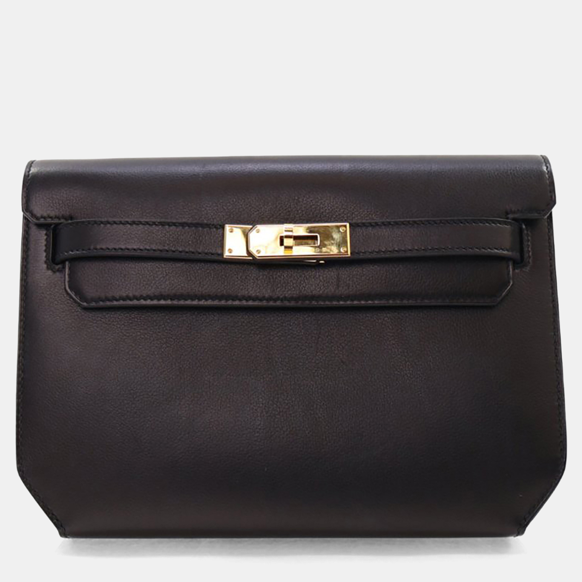 Hermes Noir Evercolor Depeches 25 Pouch, Black
Hermes Noir Evercolor Depeches 25 Pouch, Black