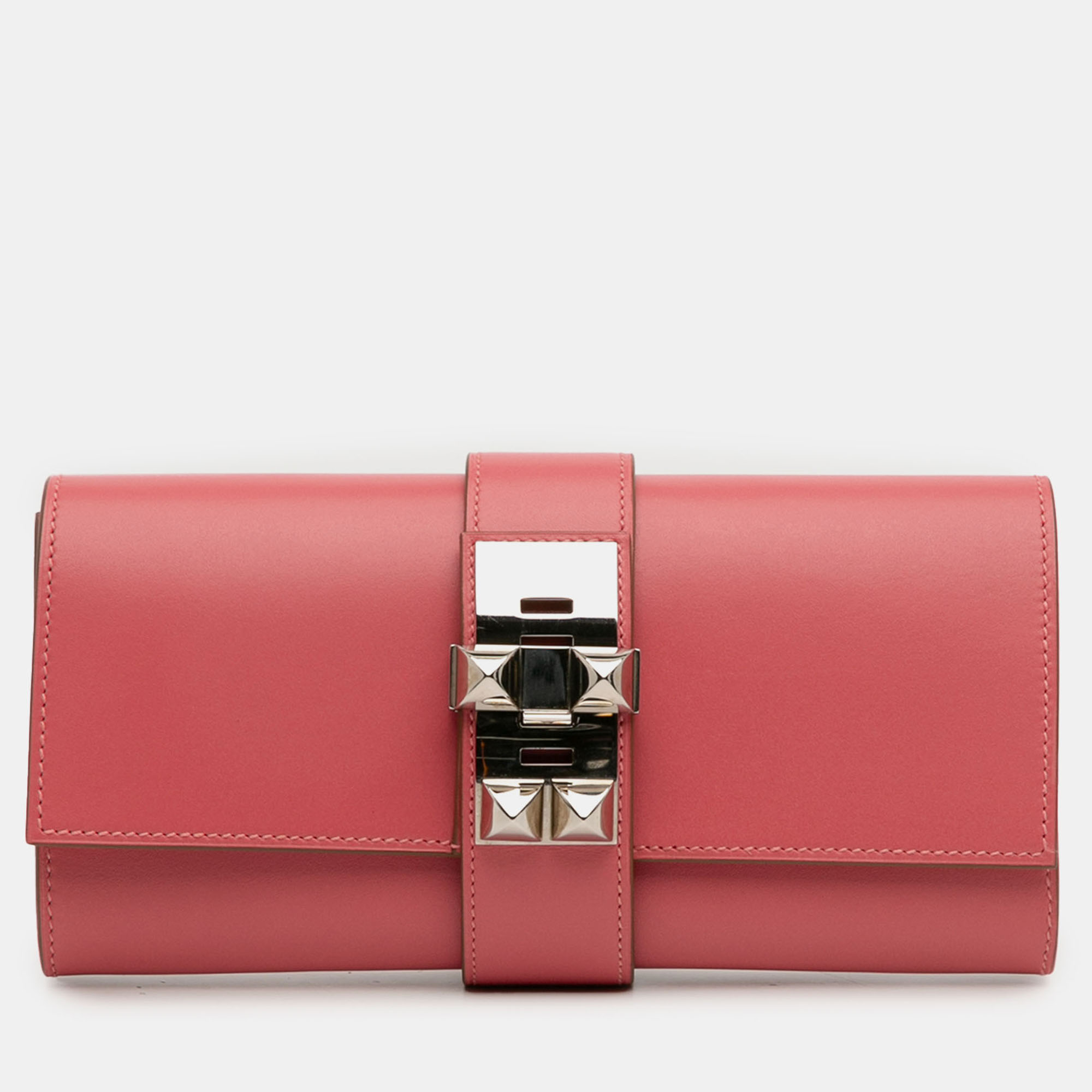 Hermes Pink Tadelakt Medor Clutch 23
Hermes Pink Tadelakt Medor Clutch 23