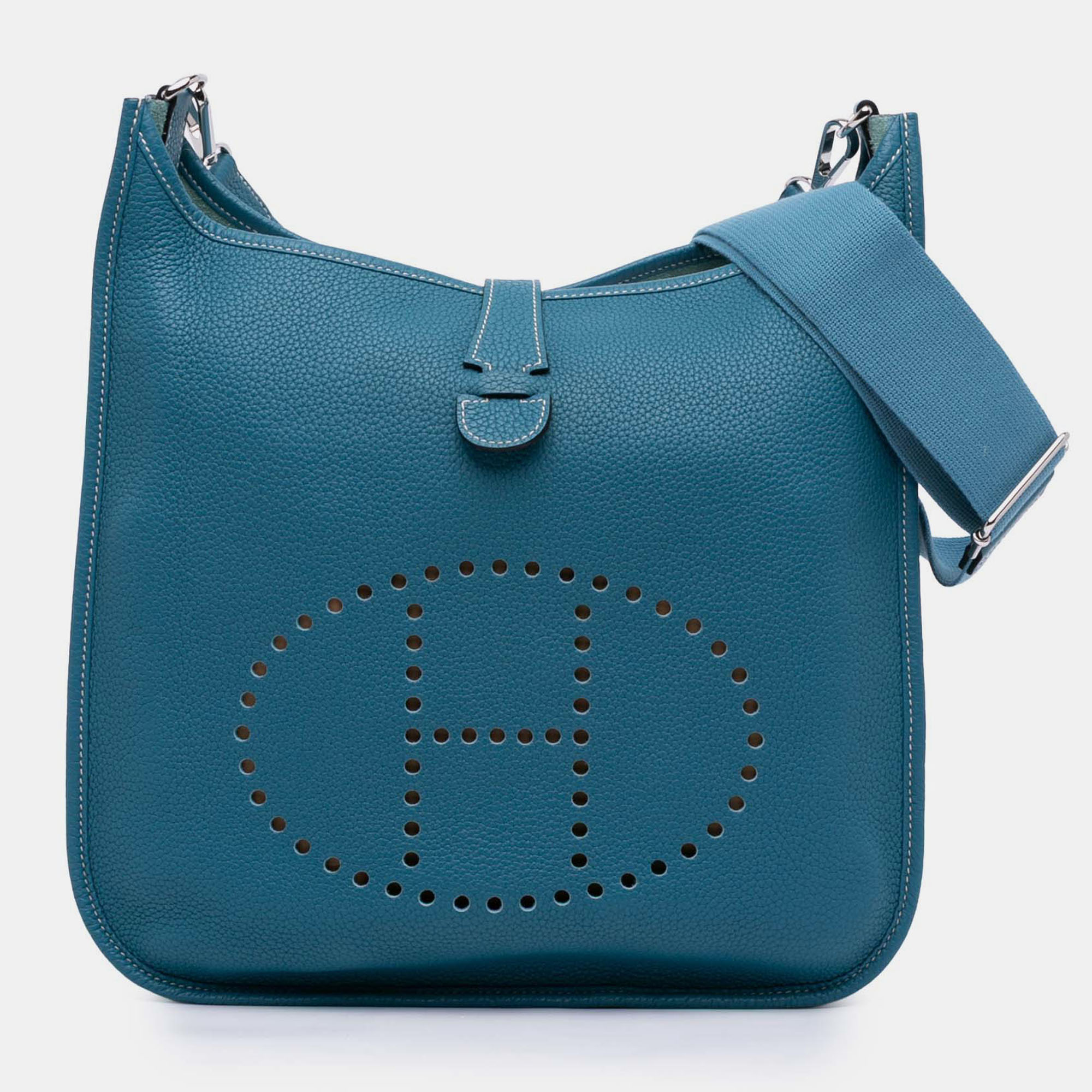 Hermes Blue Clemence Evelyne III 33
Hermes Blue Clemence Evelyne III 33