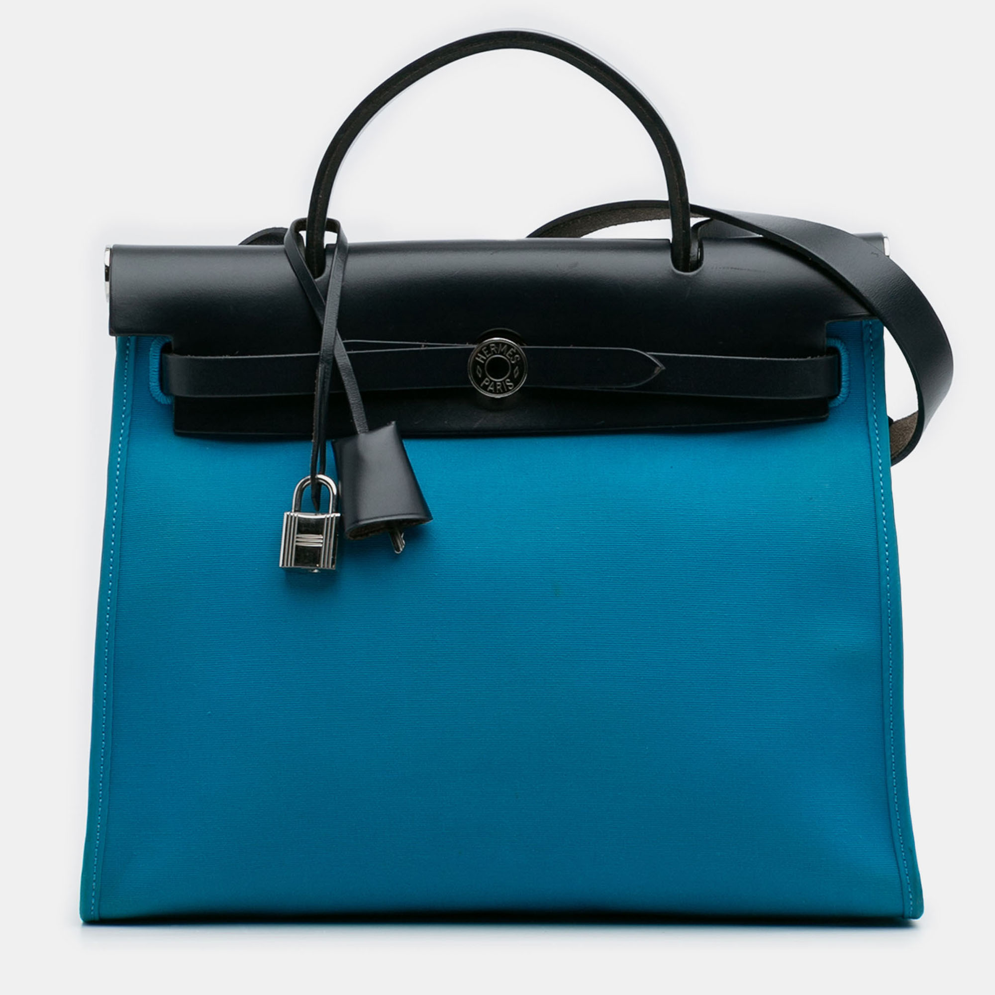 Hermes Black Blue Toile Herbag Zip 31
Hermes Black Blue Toile Herbag Zip 31