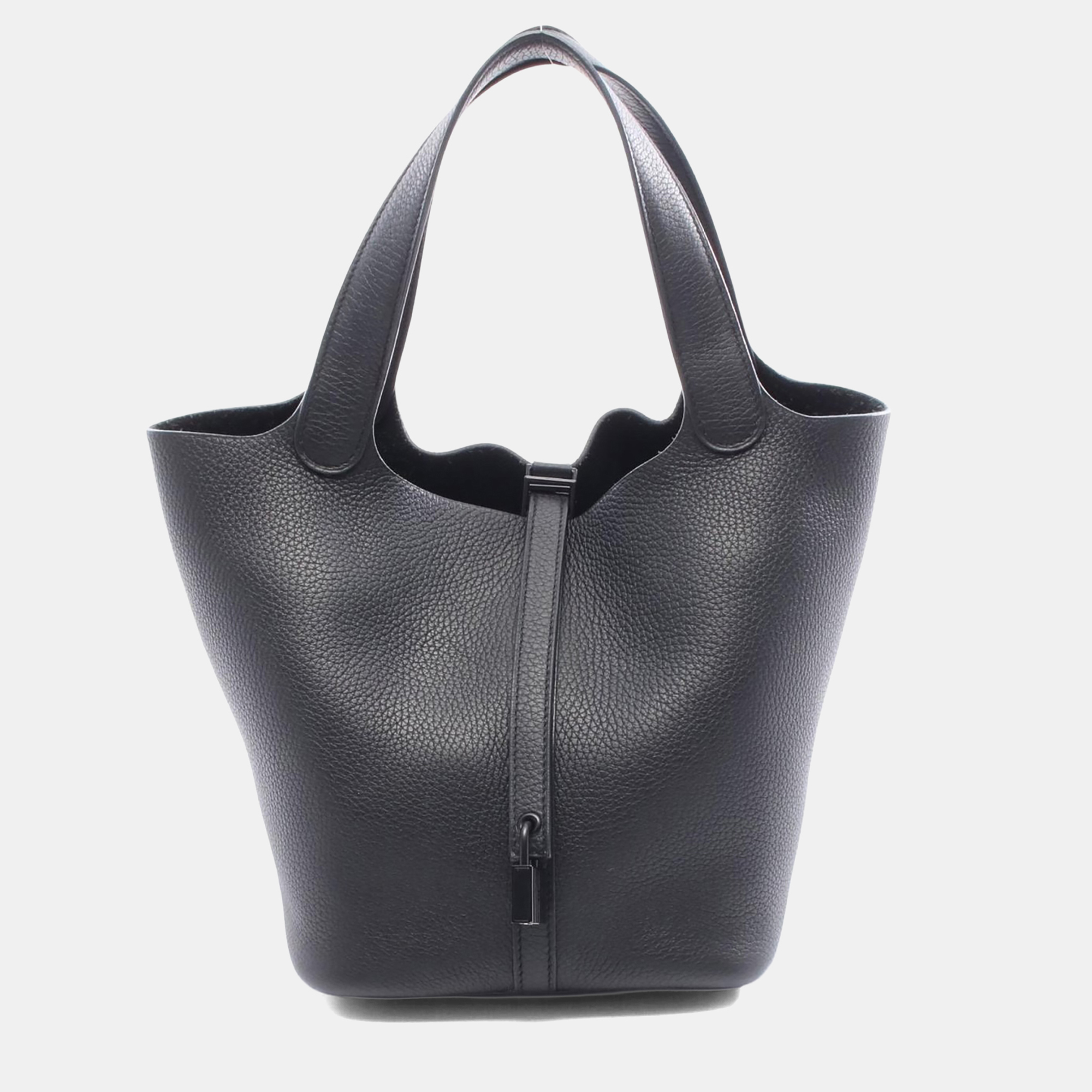Hermes Picotin Lock 22 Black Taurillon Clemence Leather Tote Bag
Hermes Picotin Lock 22 Black Taurillon Clemence Leather Tote Bag