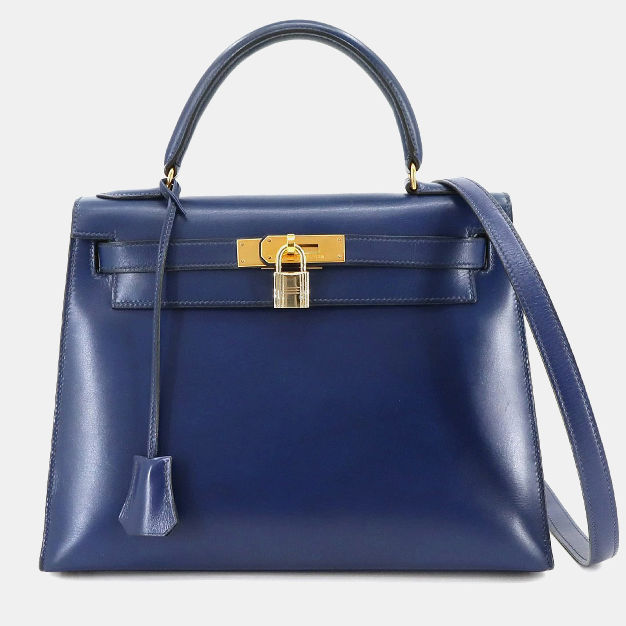 Hermes Kelly 28 Box Calf Blue Shoulder Bag
Hermes Kelly 28 Box Calf Blue Shoulder Bag