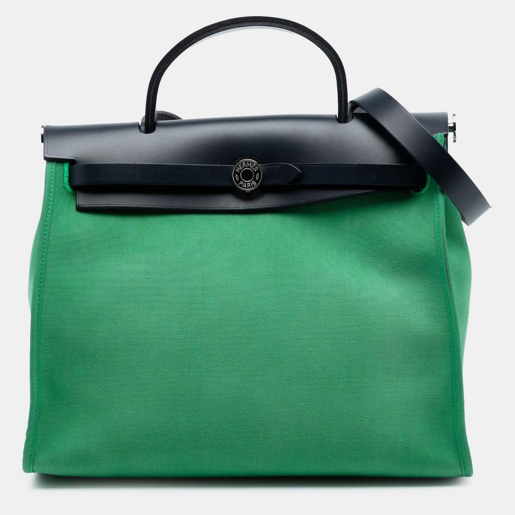 Hermes Blue Green Toile Herbag Zip 31
Hermes Blue Green Toile Herbag Zip 31