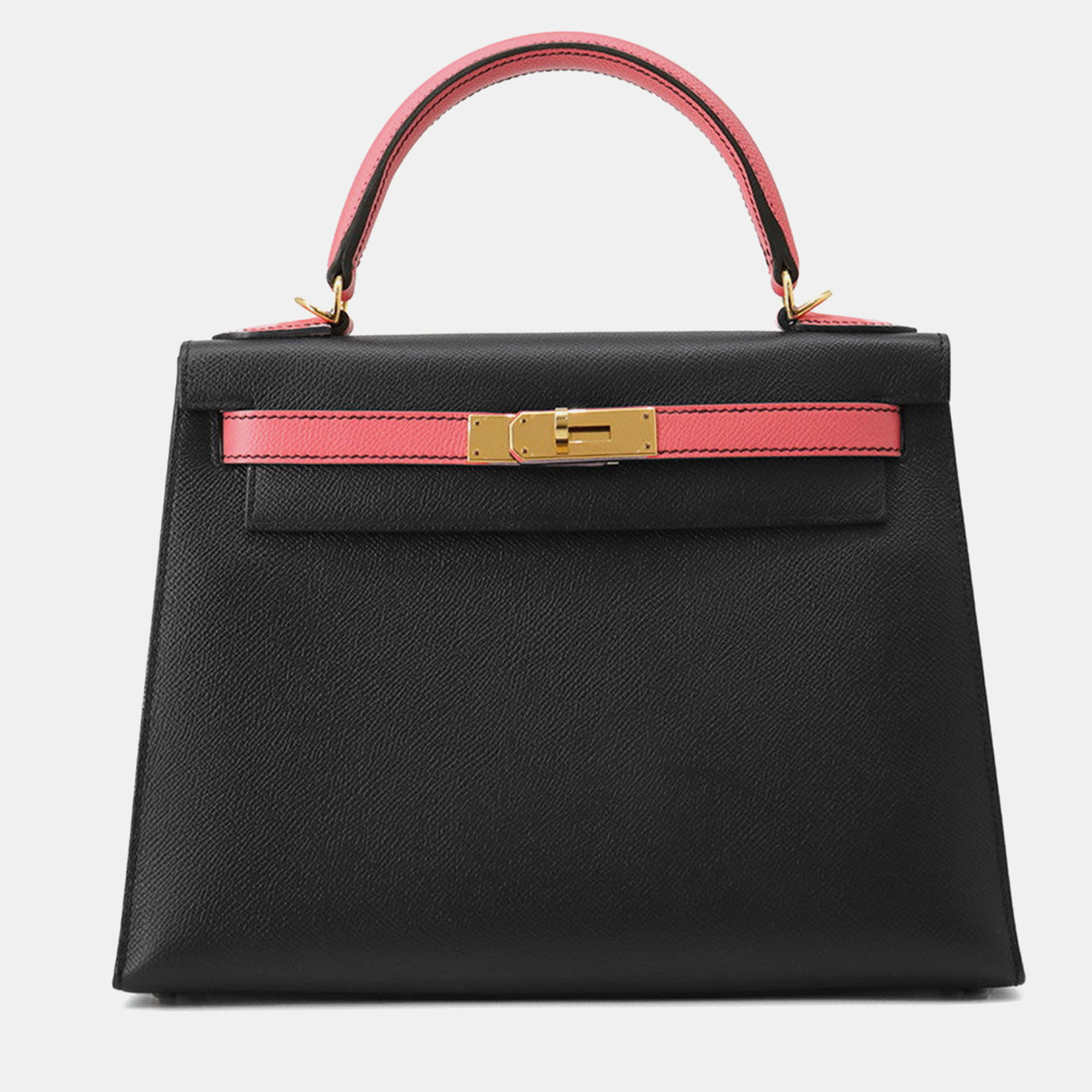 Hermes Kelly Sellier Rose Azalee/Black Epsom Size
Hermes Kelly Sellier Rose Azalee/Black Epsom Size