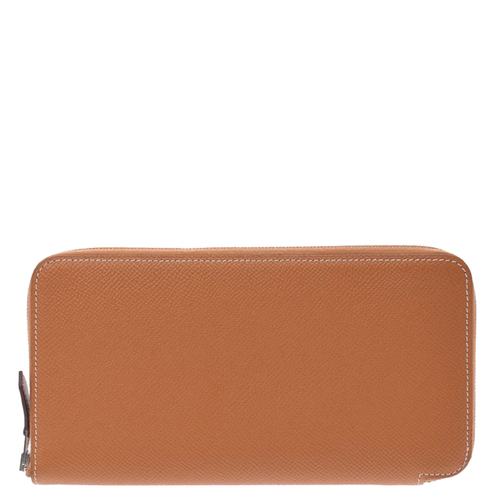 Image of Hermes Brown Leather Azap Long Wallet
